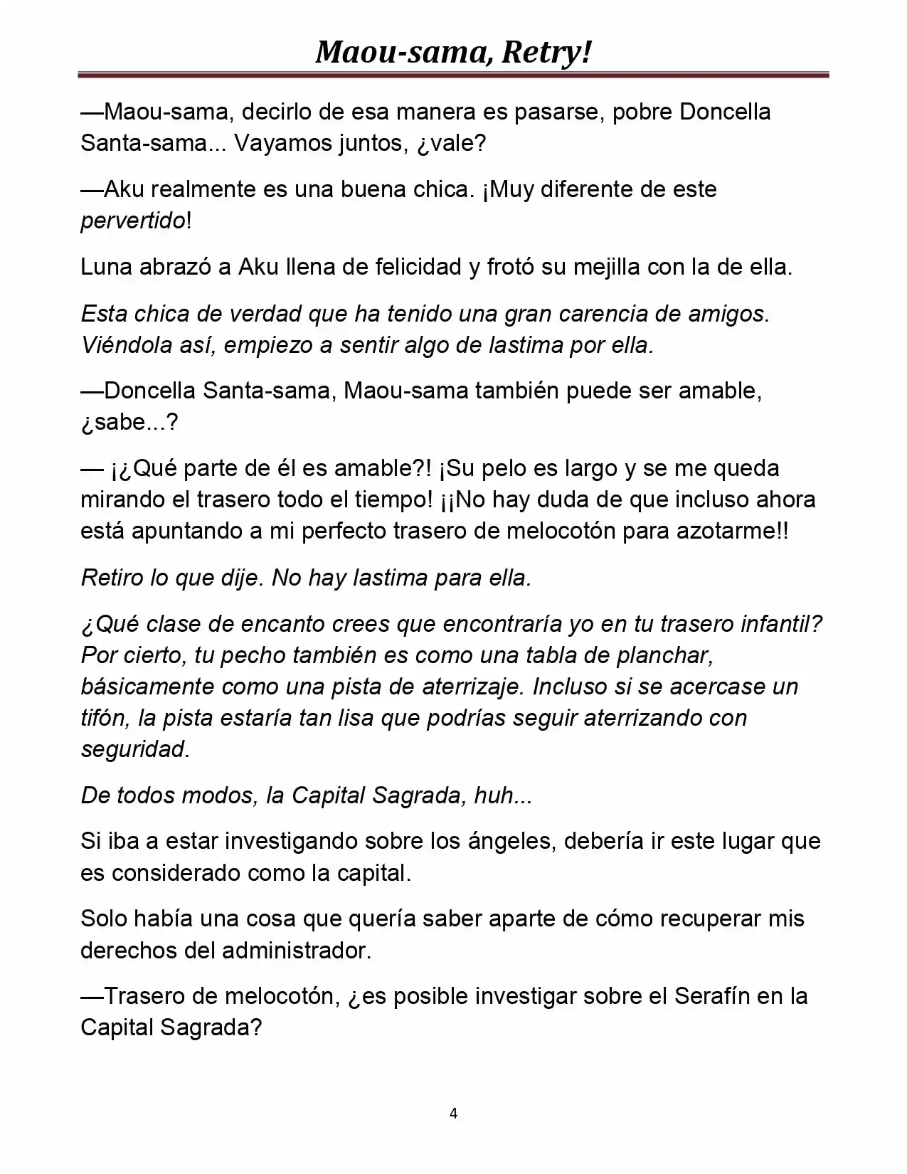 Maou-sama, Retry! (Novela) - Capítulo 12 - Página 5 - LectorTMOo