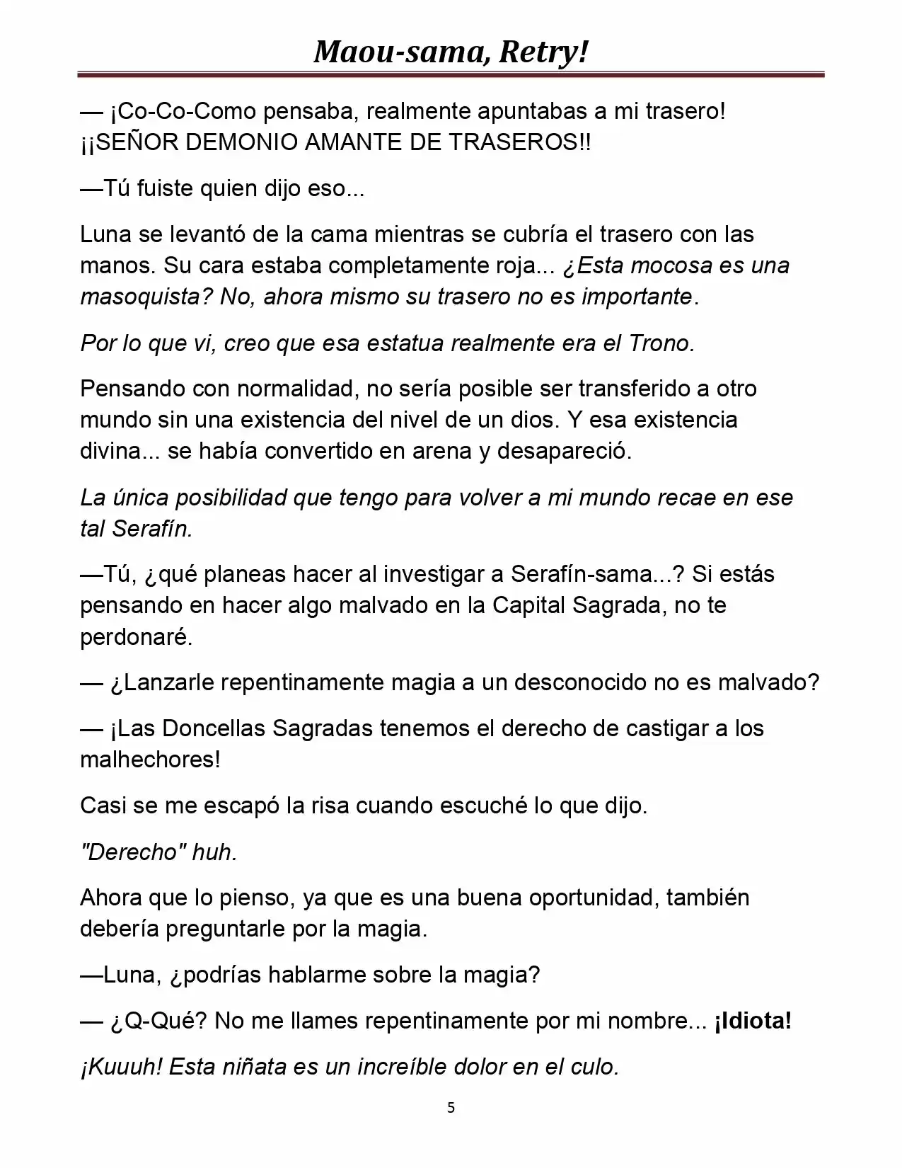 Maou-sama, Retry! (Novela) - Capítulo 12 - Página 6 - LectorTMOo