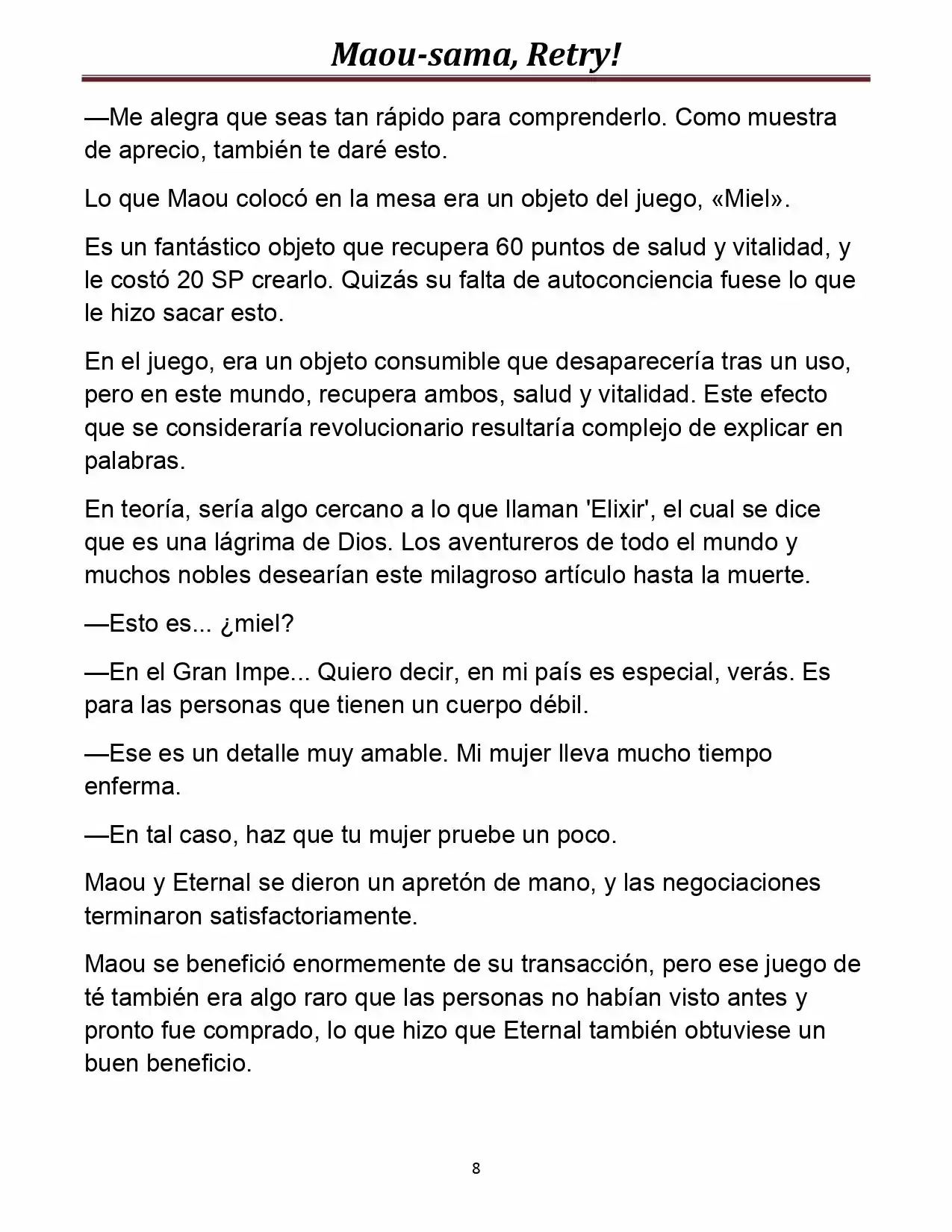 Maou-sama, Retry! (Novela) - Capítulo 13 - Página 8 - LectorTMOo