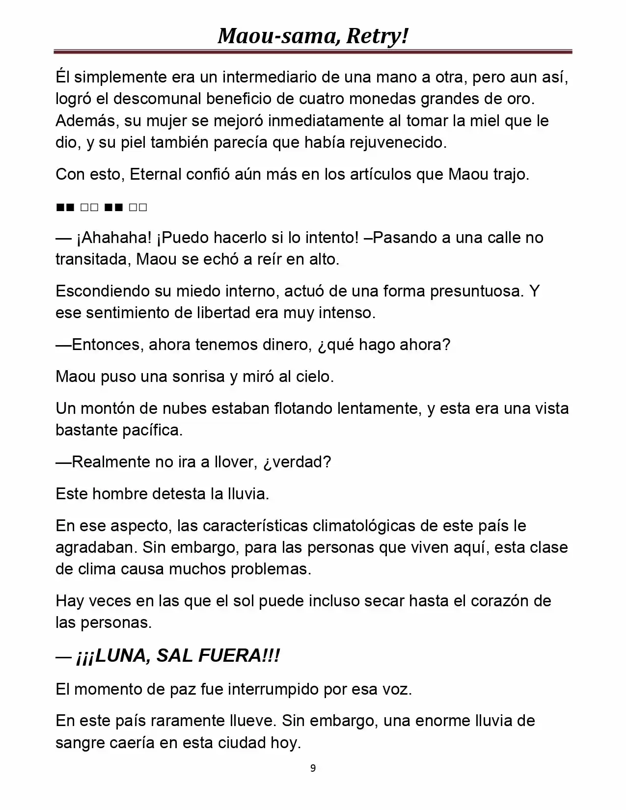 Maou-sama, Retry! (Novela) - Capítulo 13 - Página 9 - LectorTMOo