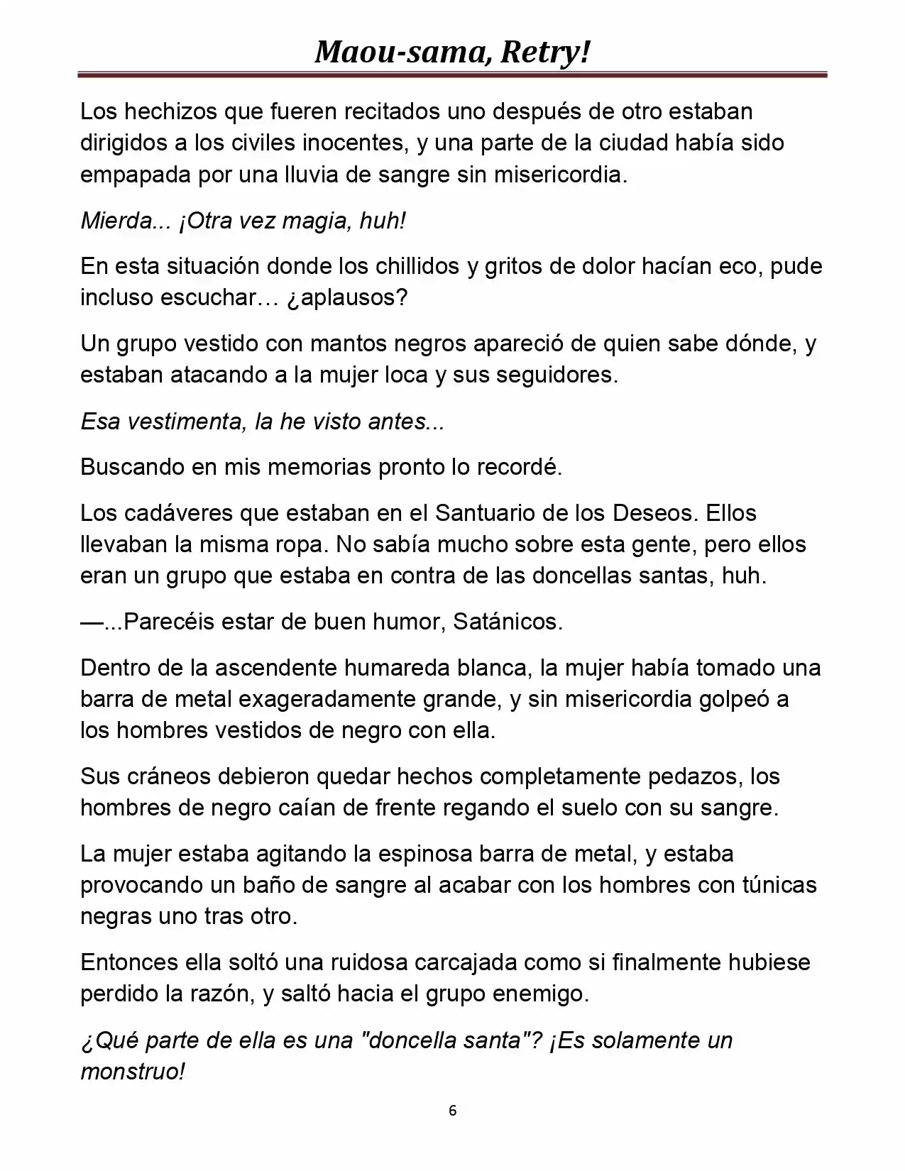Maou-sama, Retry! (Novela) - Capítulo 14 - Página 6 - LectorTMOo