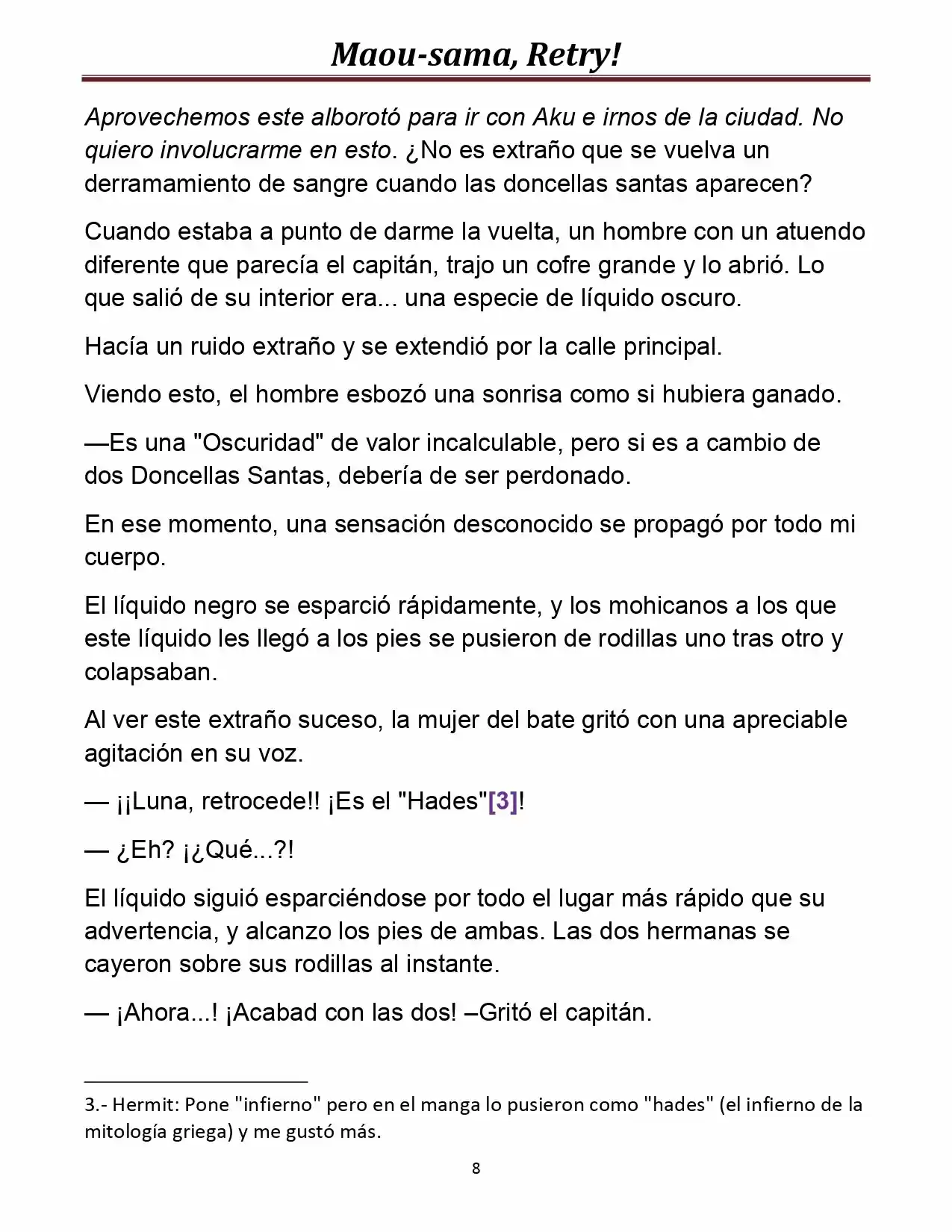 Maou-sama, Retry! (Novela) - Capítulo 14 - Página 8 - LectorTMOo