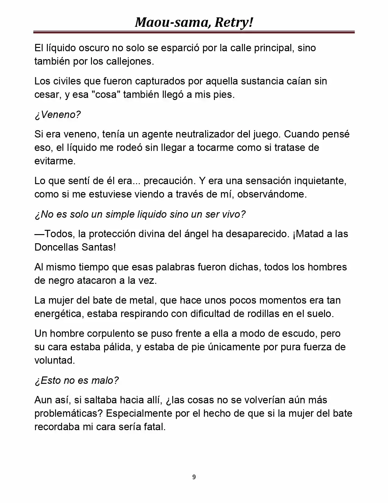 Maou-sama, Retry! (Novela) - Capítulo 14 - Página 9 - LectorTMOo