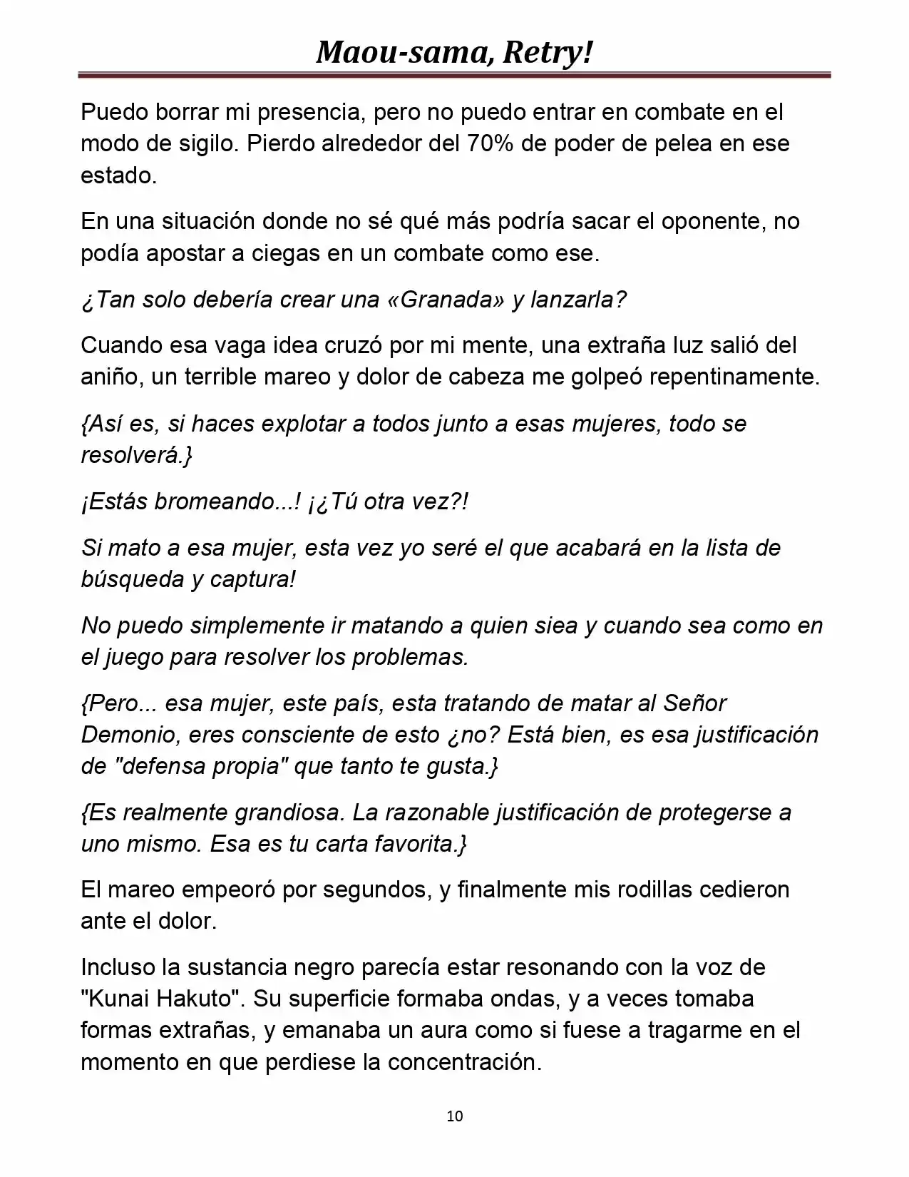 Maou-sama, Retry! (Novela) - Capítulo 14 - Página 10 - LectorTMOo