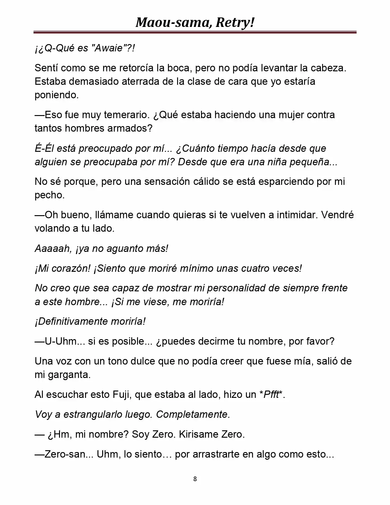Maou-sama, Retry! (Novela) - Capítulo 15 - Página 8 - LectorTMOo