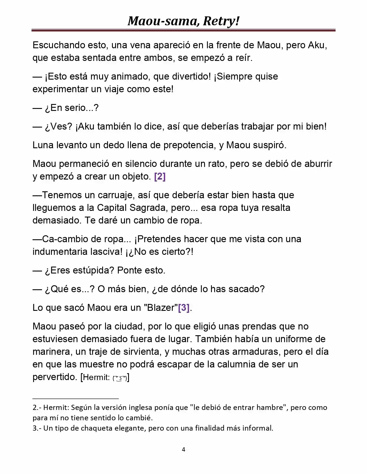 Maou-sama, Retry! (Novela) - Capítulo 16 - Página 4 - LectorTMOo