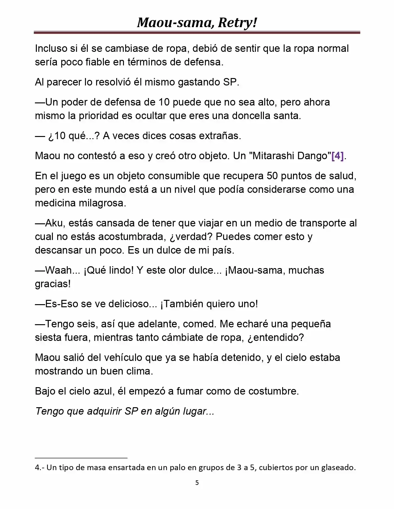 Maou-sama, Retry! (Novela) - Capítulo 16 - Página 5 - LectorTMOo
