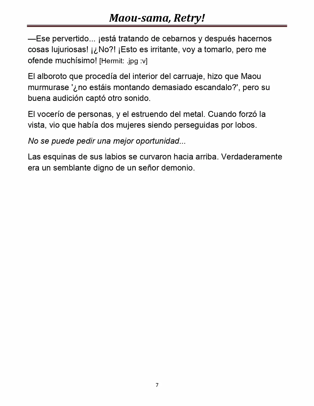Maou-sama, Retry! (Novela) - Capítulo 16 - Página 7 - LectorTMOo