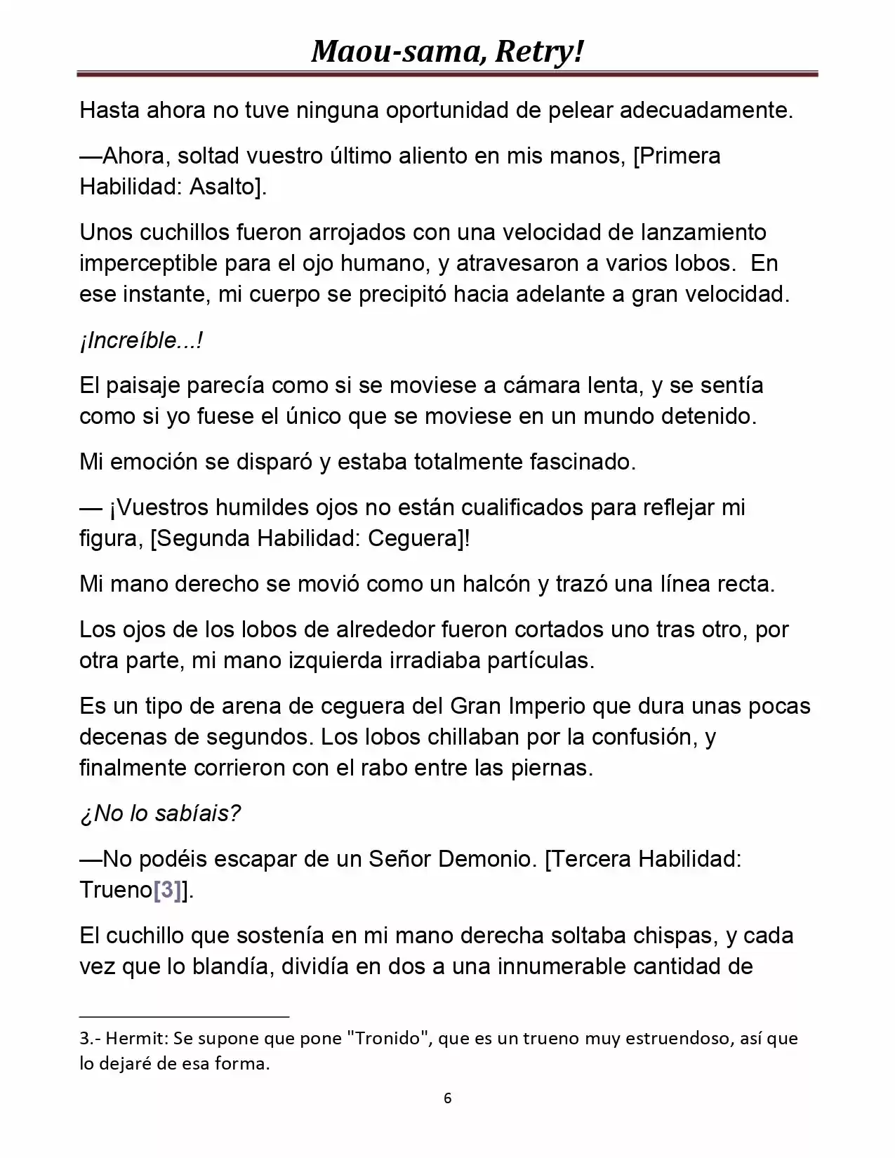 Maou-sama, Retry! (Novela) - Capítulo 17 - Página 6 - LectorTMOo