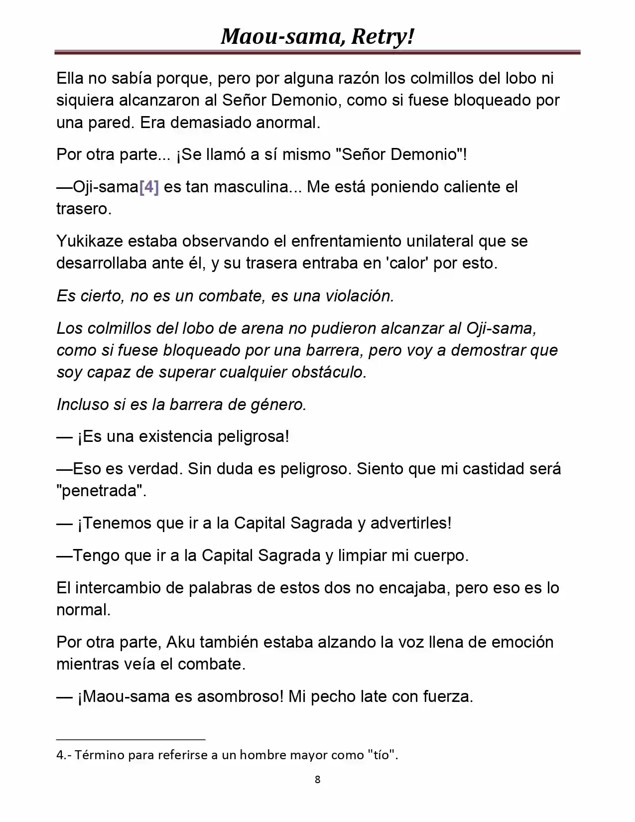 Maou-sama, Retry! (Novela) - Capítulo 17 - Página 8 - LectorTMOo
