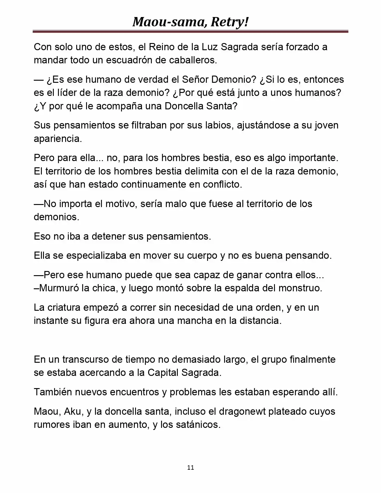 Maou-sama, Retry! (Novela) - Capítulo 17 - Página 11 - LectorTMOo