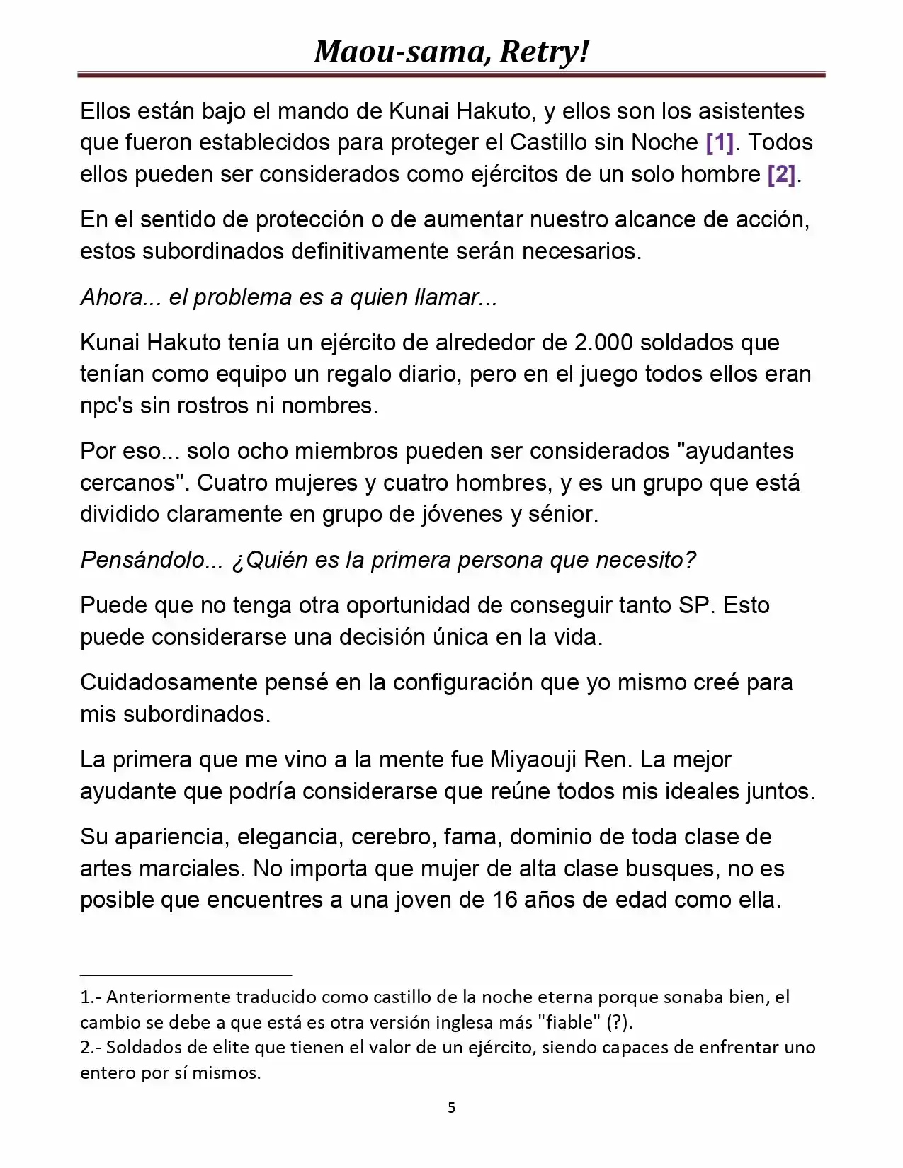 Maou-sama, Retry! (Novela) - Capítulo 18 - Página 5 - LectorTMOo