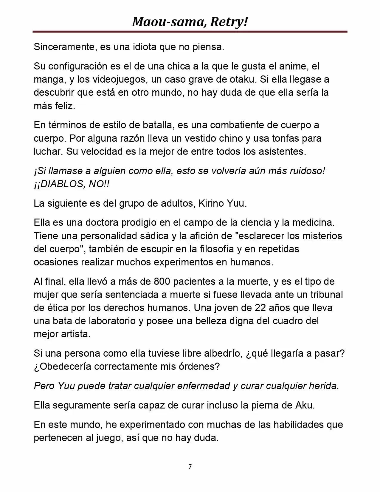 Maou-sama, Retry! (Novela) - Capítulo 18 - Página 7 - LectorTMOo