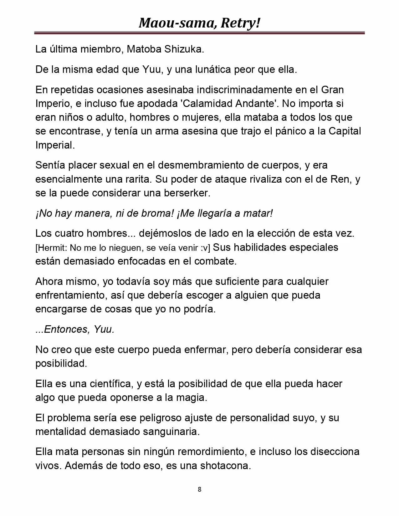 Maou-sama, Retry! (Novela) - Capítulo 18 - Página 8 - LectorTMOo