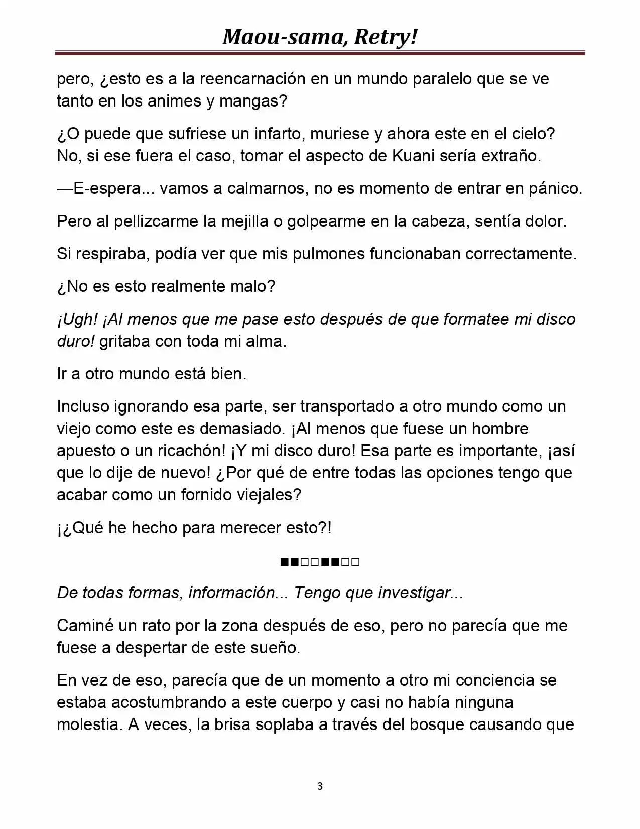 Maou-sama, Retry! (Novela) - Capítulo 2 - Página 3 - LectorTMOo