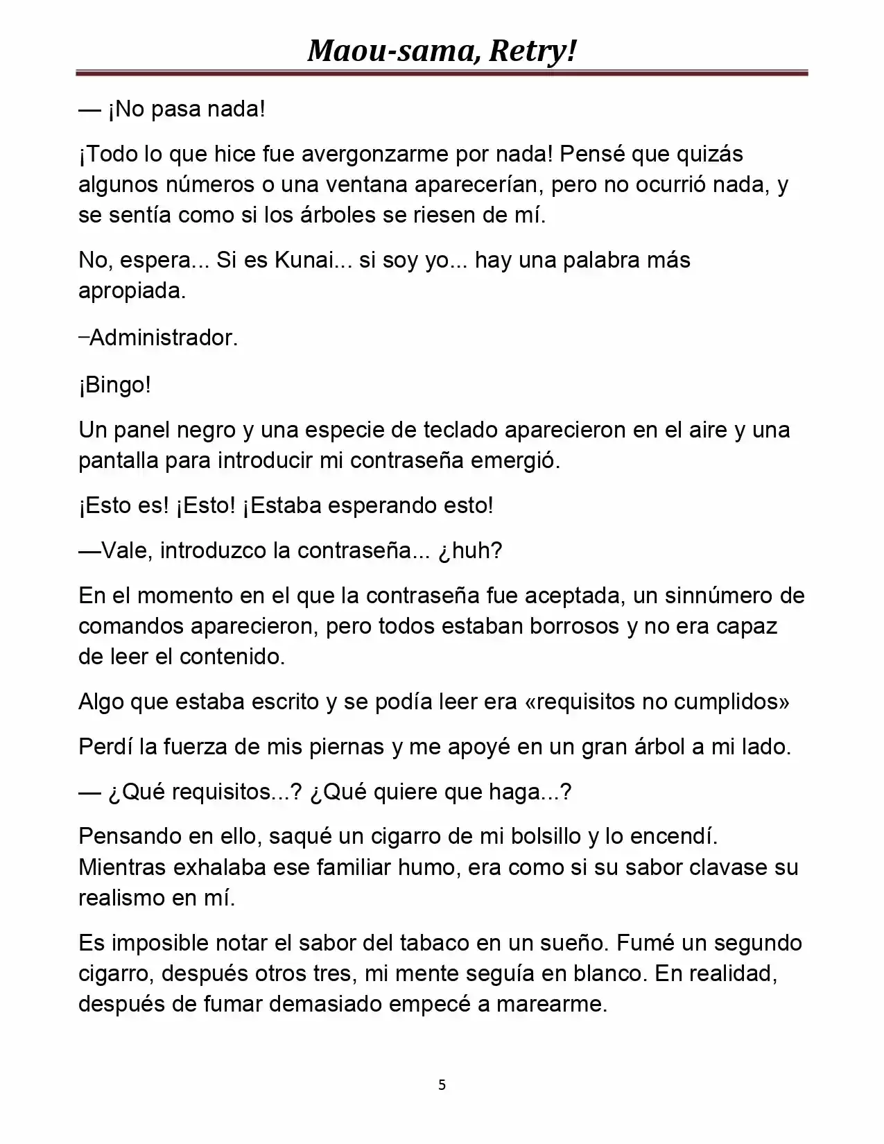 Maou-sama, Retry! (Novela) - Capítulo 2 - Página 5 - LectorTMOo
