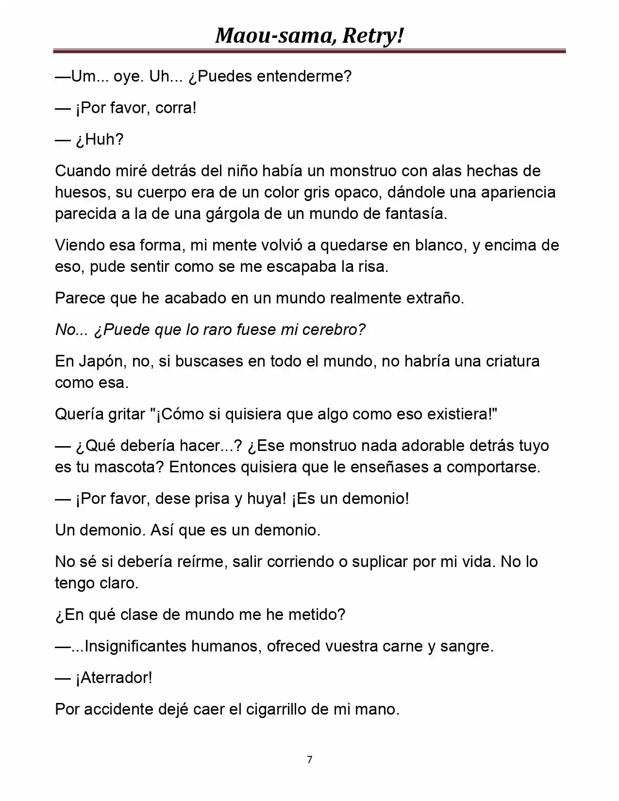 Maou-sama, Retry! (Novela) - Capítulo 2 - Página 7 - LectorTMOo