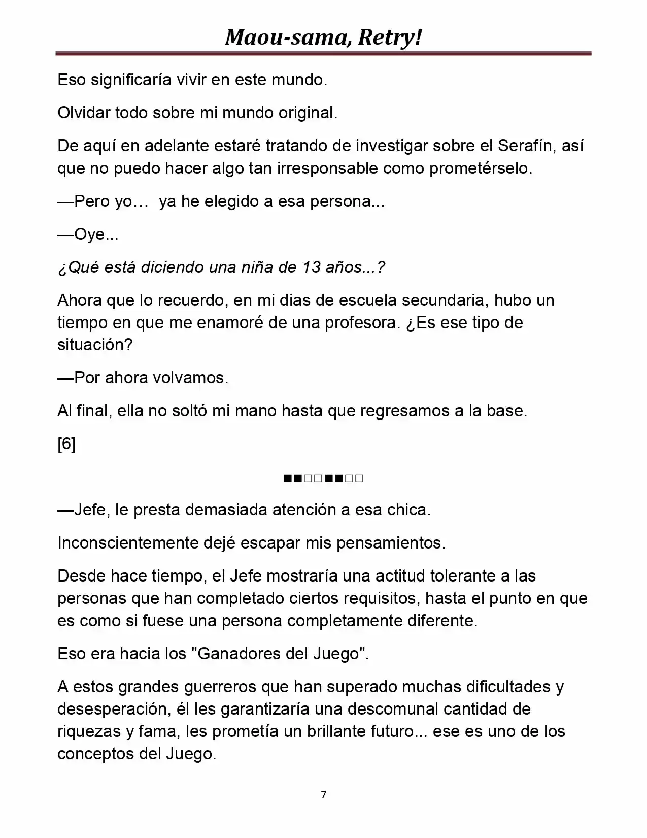 Maou-sama, Retry! (Novela) - Capítulo 20 - Página 7 - LectorTMOo