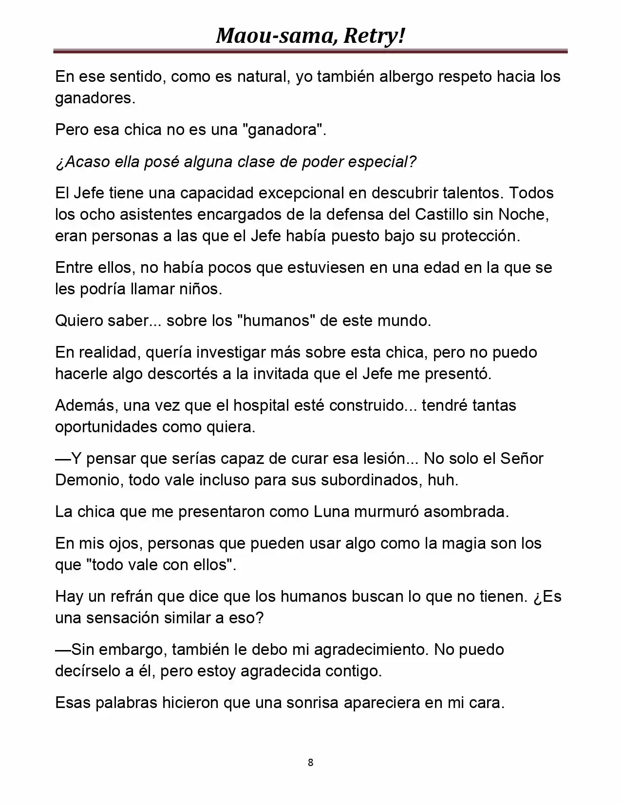 Maou-sama, Retry! (Novela) - Capítulo 20 - Página 8 - LectorTMOo
