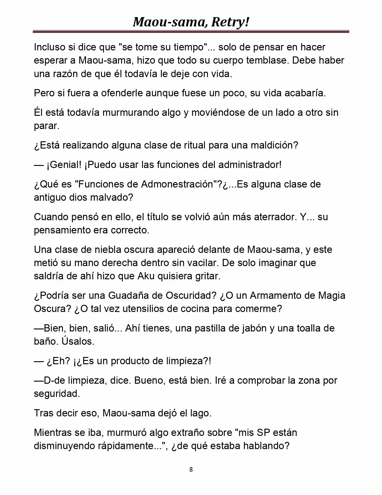 Maou-sama, Retry! (Novela) - Capítulo 3 - Página 8 - LectorTMOo