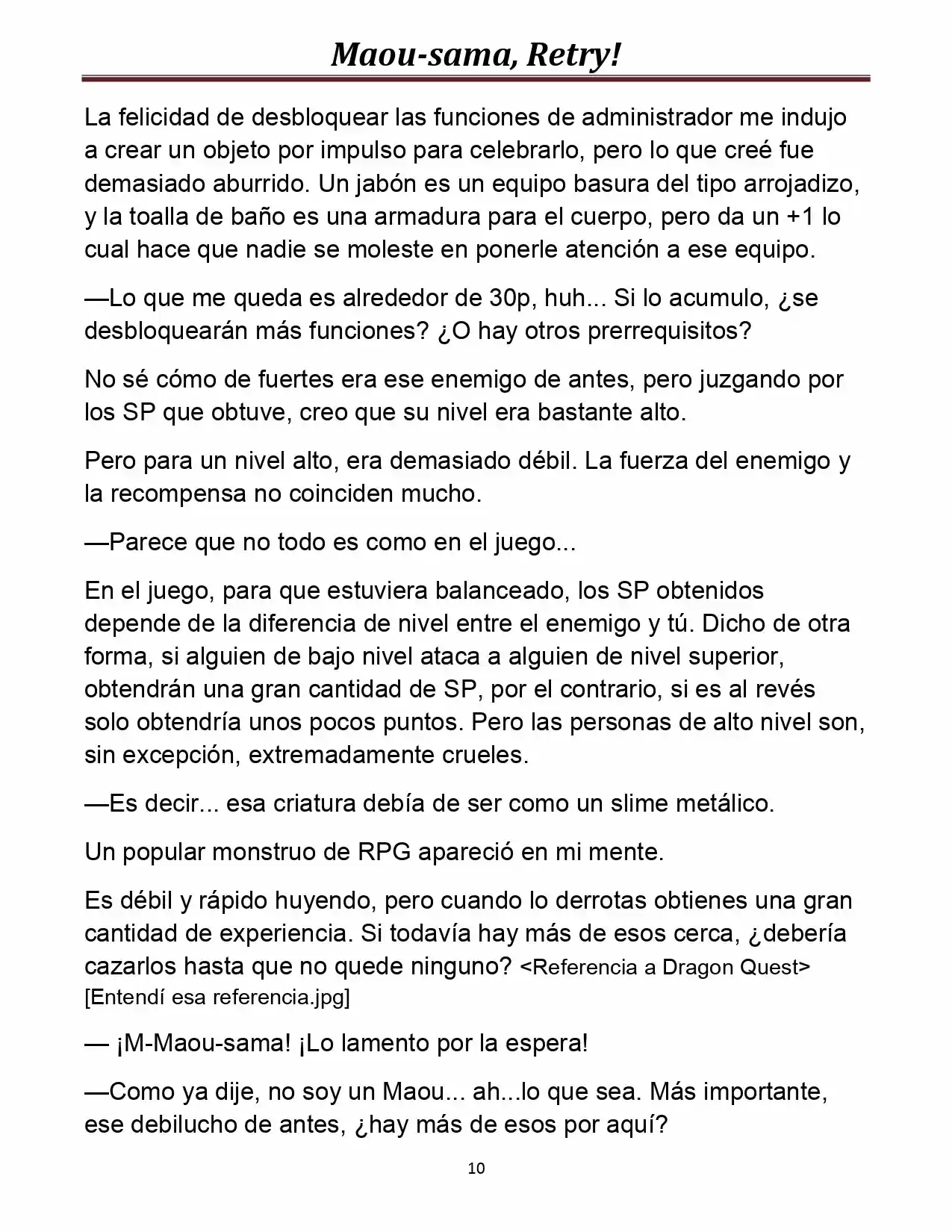 Maou-sama, Retry! (Novela) - Capítulo 3 - Página 10 - LectorTMOo