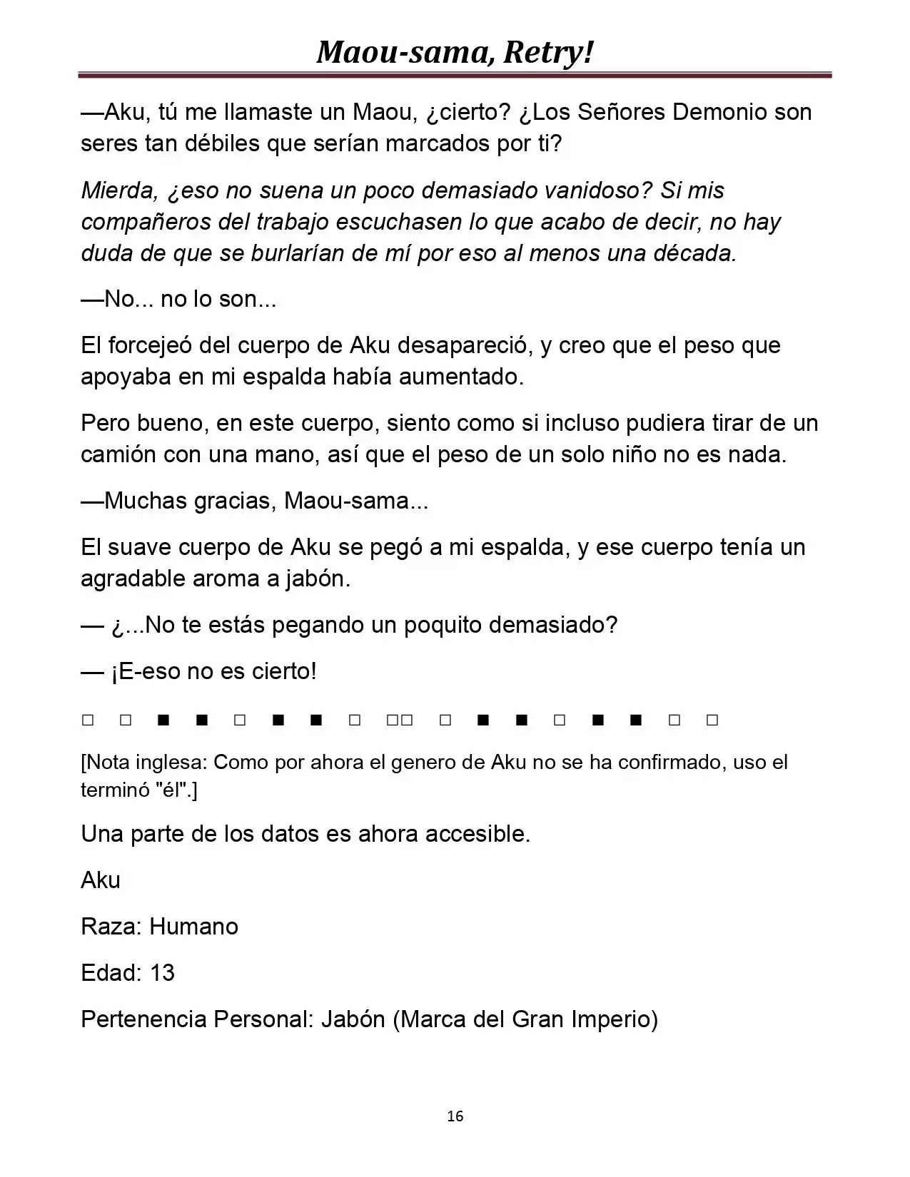 Maou-sama, Retry! (Novela) - Capítulo 3 - Página 16 - LectorTMOo