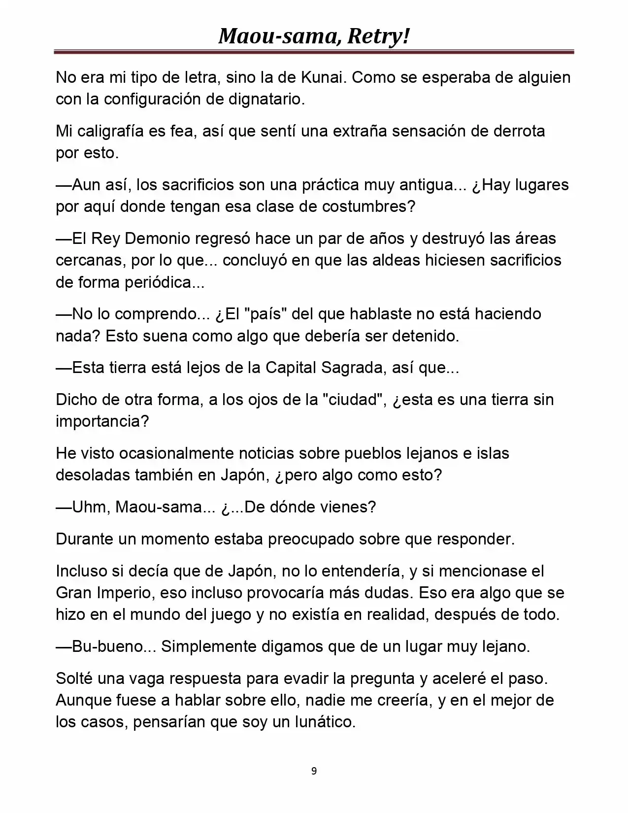 Maou-sama, Retry! (Novela) - Capítulo 4 - Página 9 - LectorTMOo