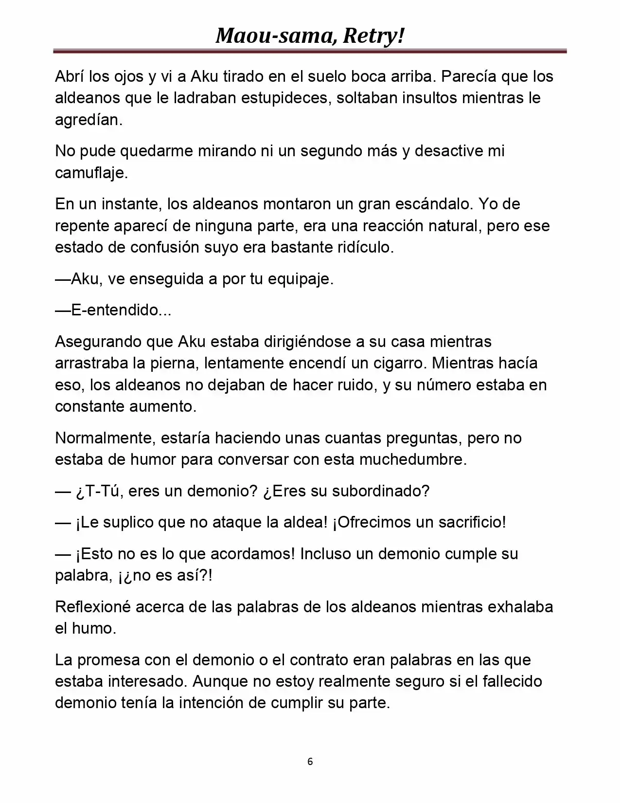 Maou-sama, Retry! (Novela) - Capítulo 5 - Página 6 - LectorTMOo