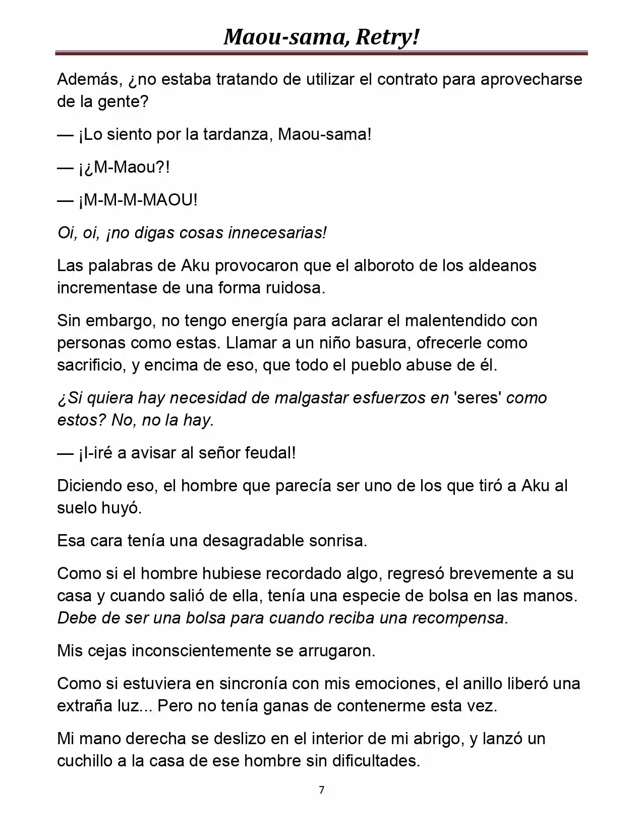 Maou-sama, Retry! (Novela) - Capítulo 5 - Página 7 - LectorTMOo