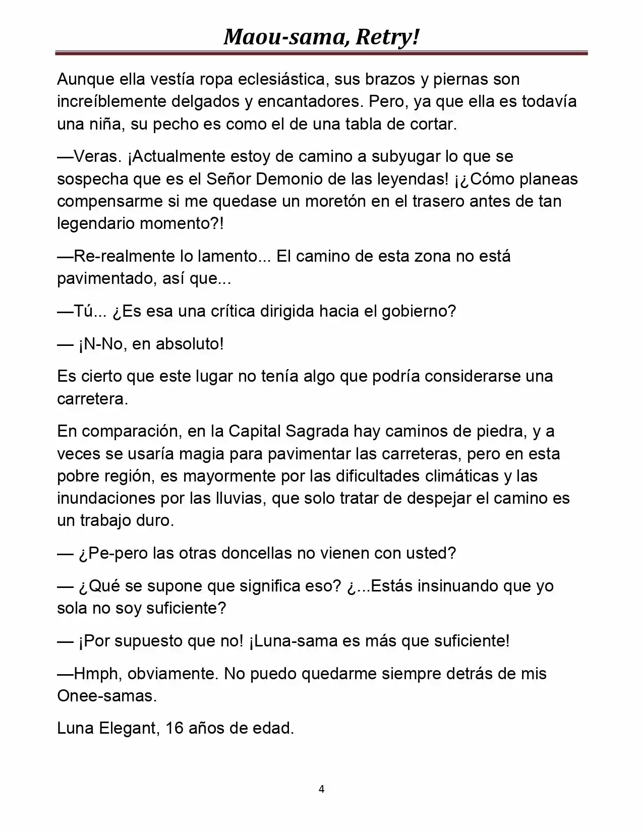 Maou-sama, Retry! (Novela) - Capítulo 6 - Página 4 - LectorTMOo