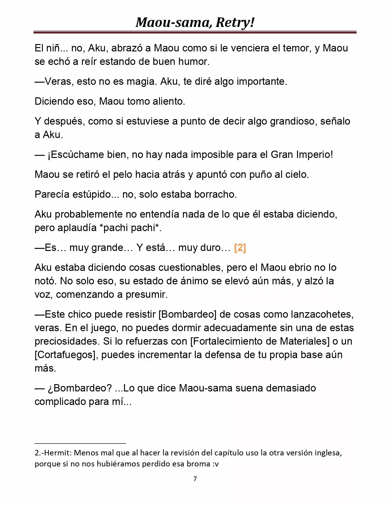 Maou-sama, Retry! (Novela) - Capítulo 6 - Página 7 - LectorTMOo