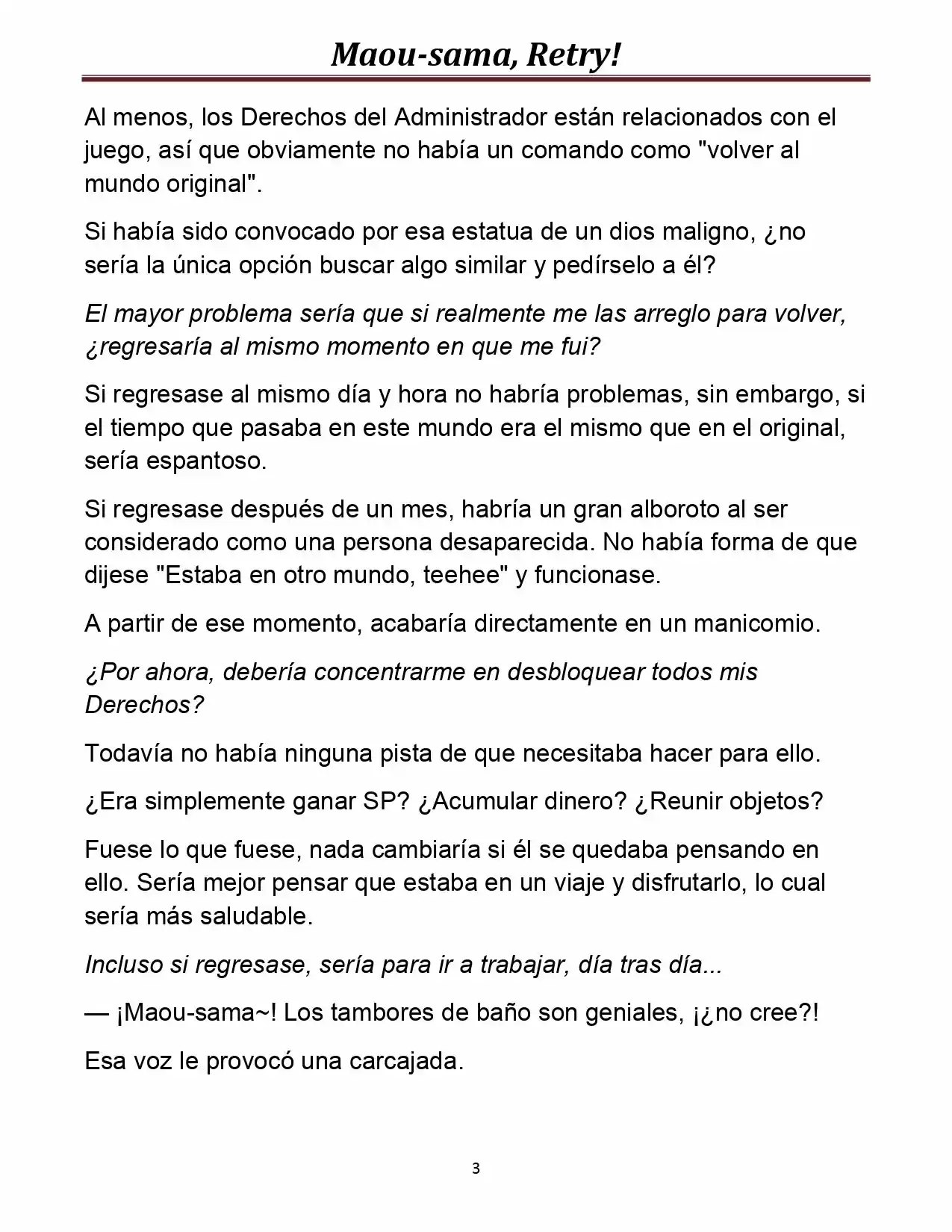 Maou-sama, Retry! (Novela) - Capítulo 7 - Página 4 - LectorTMOo