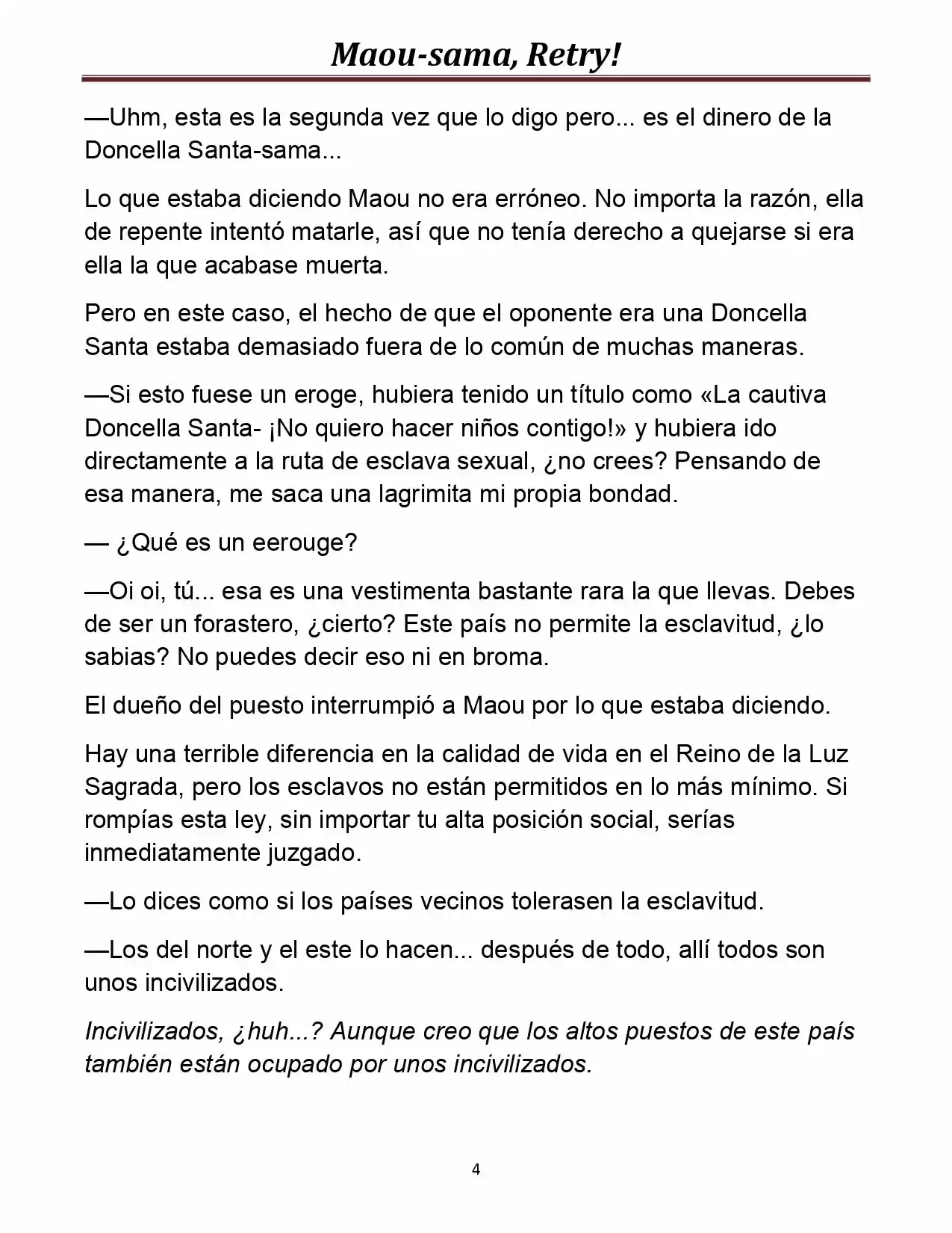Maou-sama, Retry! (Novela) - Capítulo 9 - Página 5 - LectorTMOo
