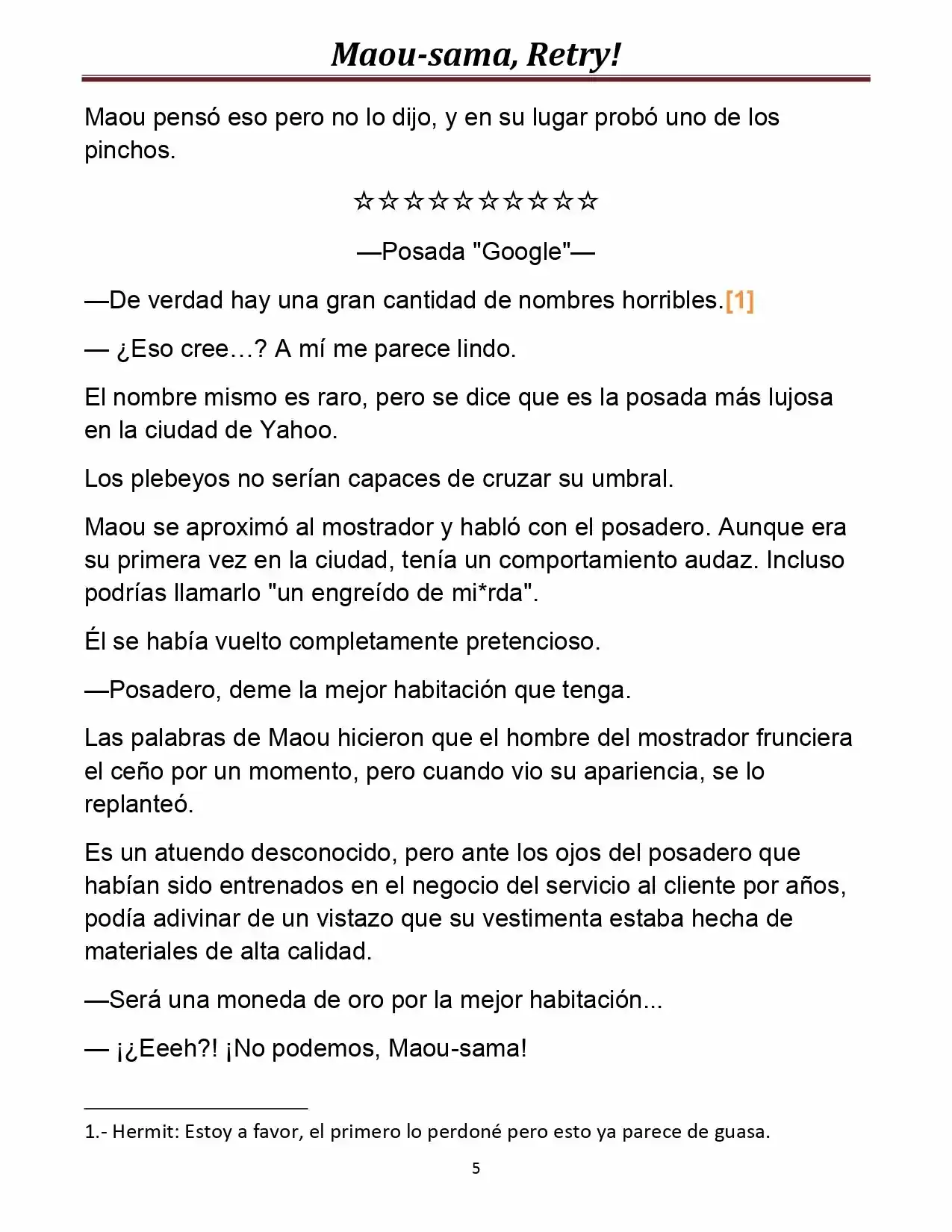 Maou-sama, Retry! (Novela) - Capítulo 9 - Página 6 - LectorTMOo