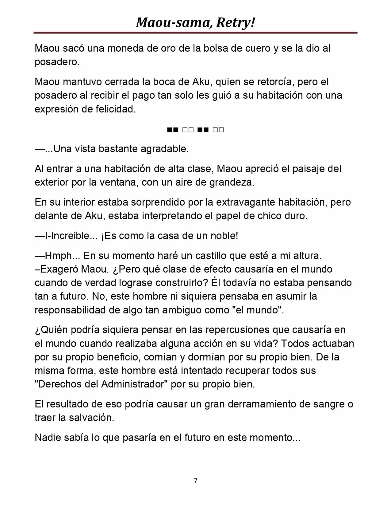 Maou-sama, Retry! (Novela) - Capítulo 9 - Página 8 - LectorTMOo