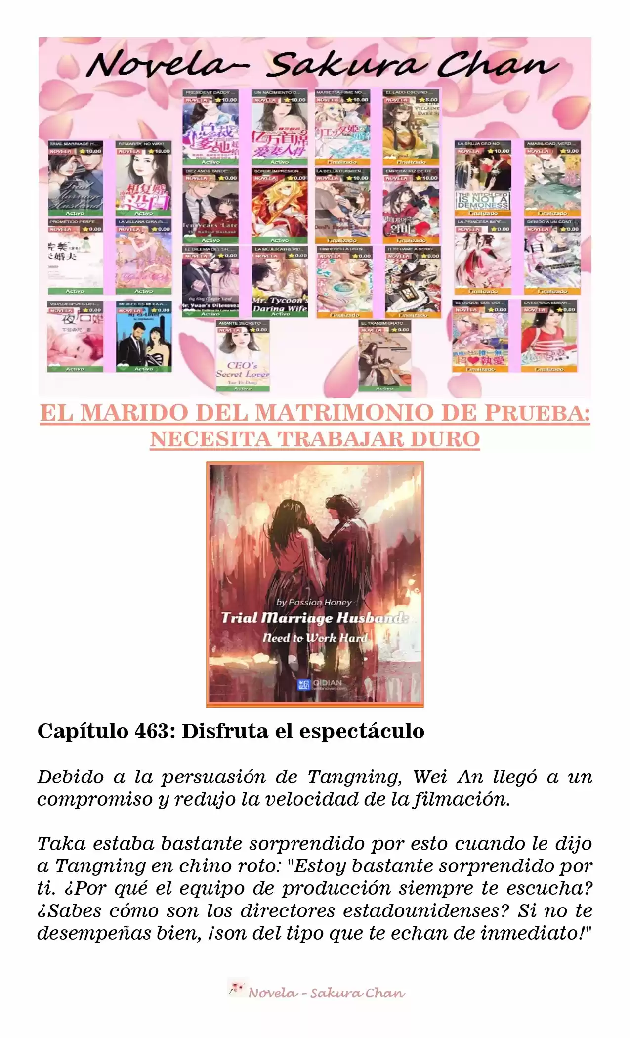 MARIDO DE PRUEBA: NECESIDAD DE TRABAJAR DURO (Novela) - Capítulo 463 - Página 1 - LectorTMOo