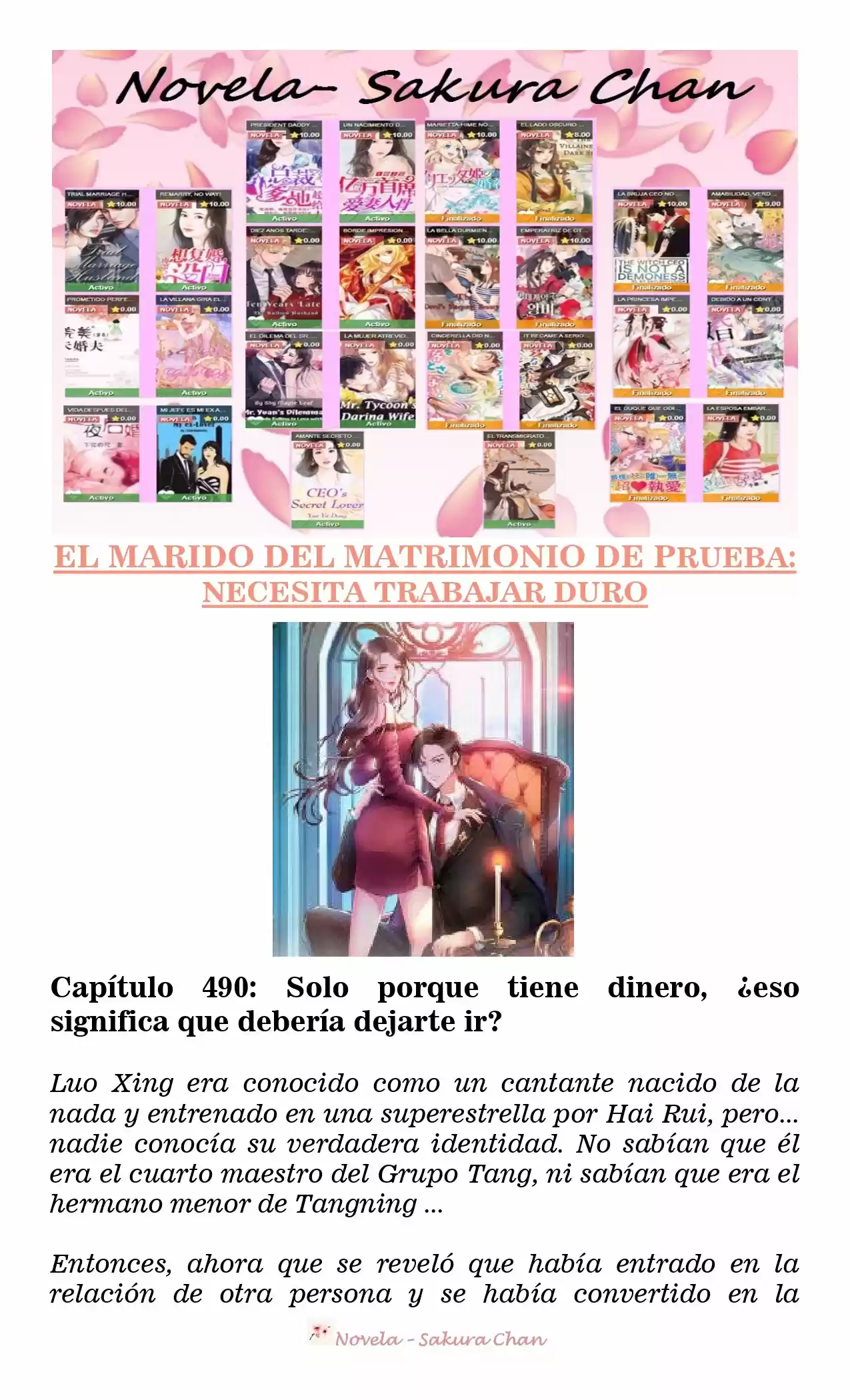 MARIDO DE PRUEBA: NECESIDAD DE TRABAJAR DURO (Novela) - Capítulo 490 - Página 1 - LectorTMOo