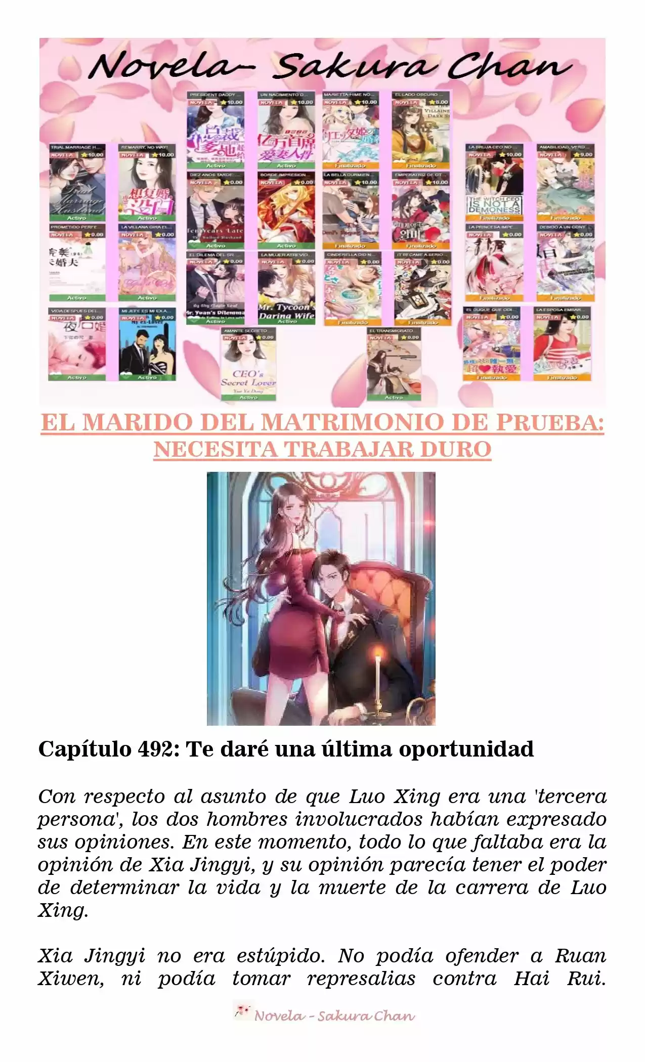 MARIDO DE PRUEBA: NECESIDAD DE TRABAJAR DURO (Novela) - Capítulo 492 - Página 1 - LectorTMOo