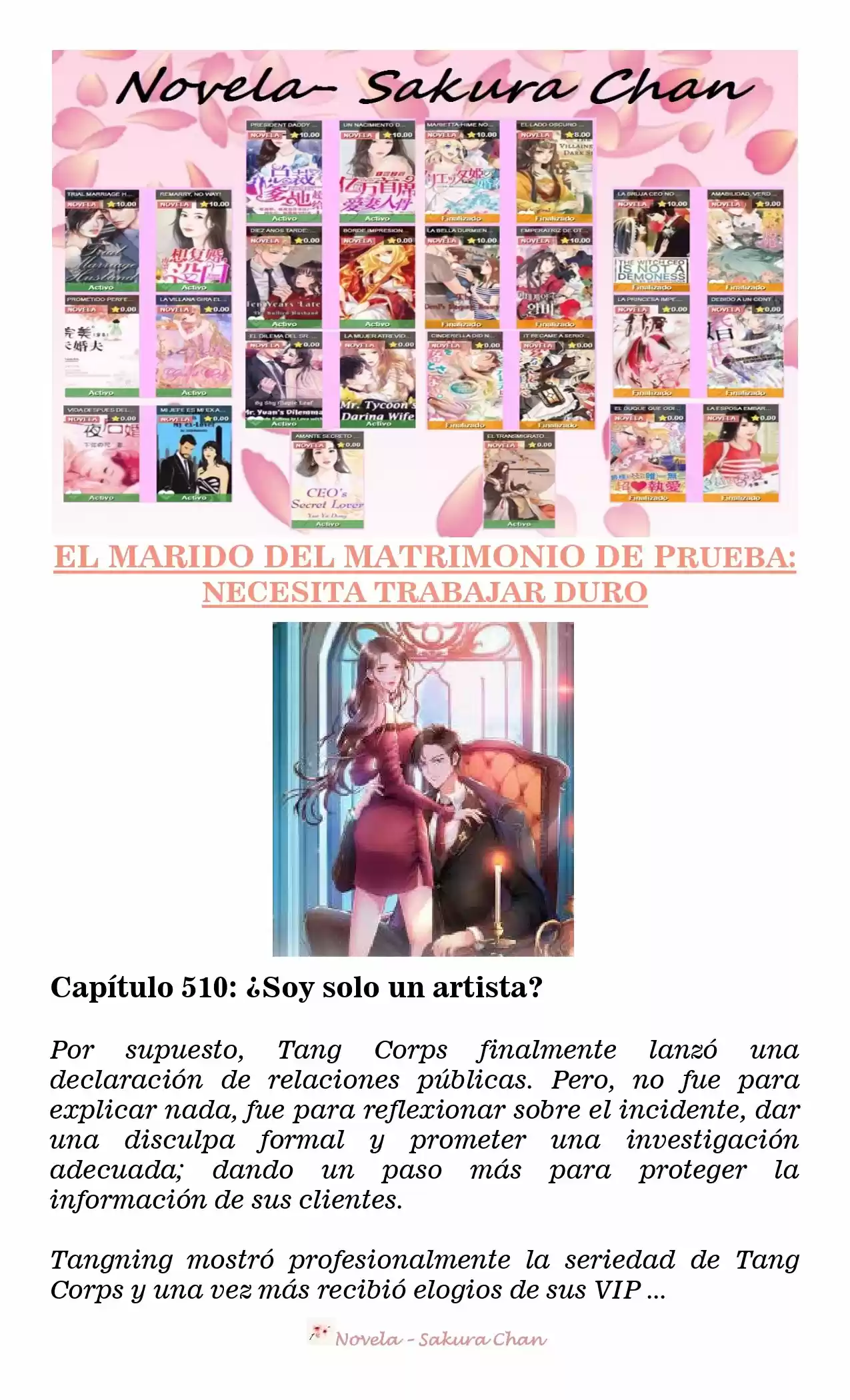 MARIDO DE PRUEBA: NECESIDAD DE TRABAJAR DURO (Novela) - Capítulo 510 - Página 1 - LectorTMOo