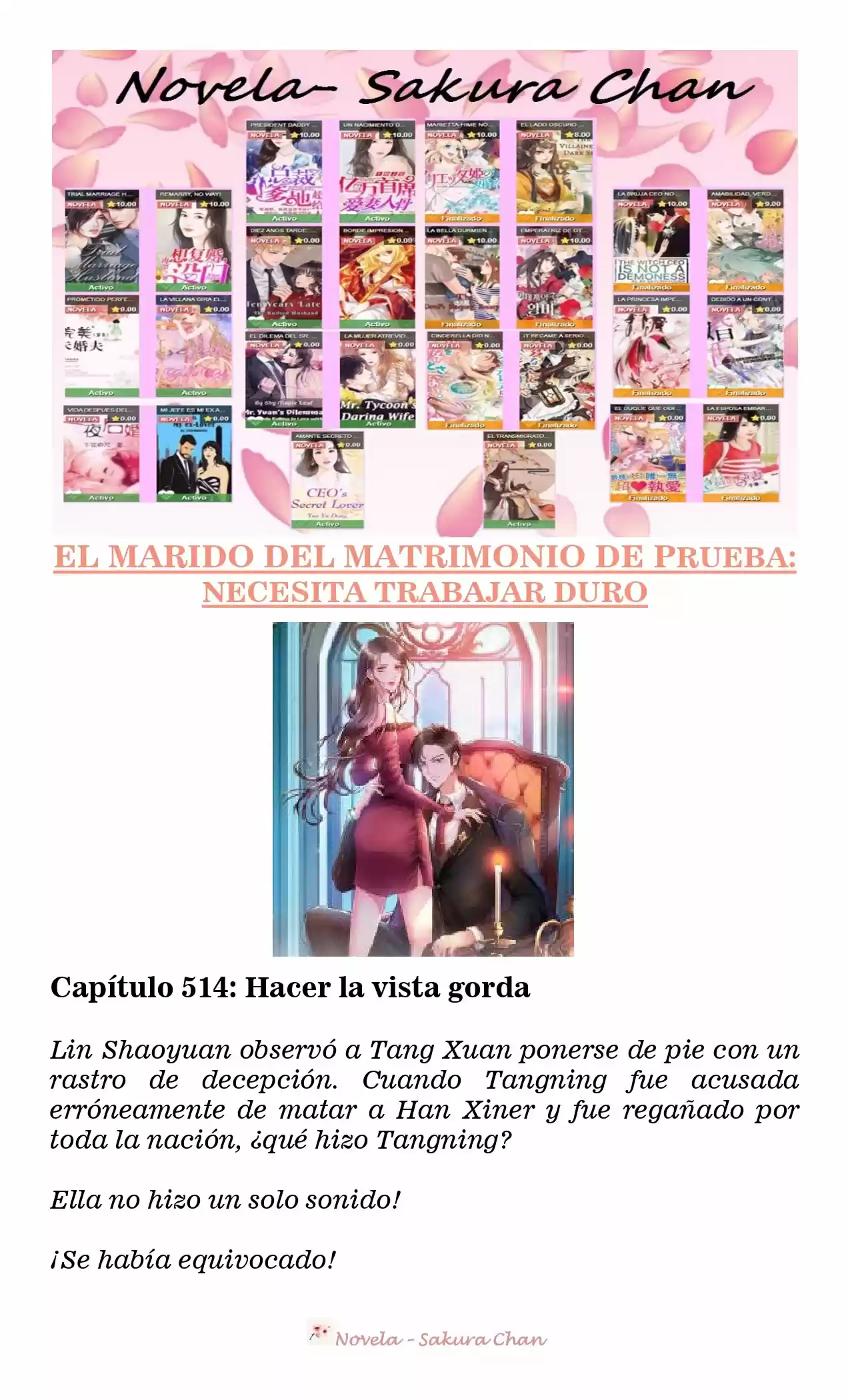 MARIDO DE PRUEBA: NECESIDAD DE TRABAJAR DURO (Novela) - Capítulo 514 - Página 1 - LectorTMOo