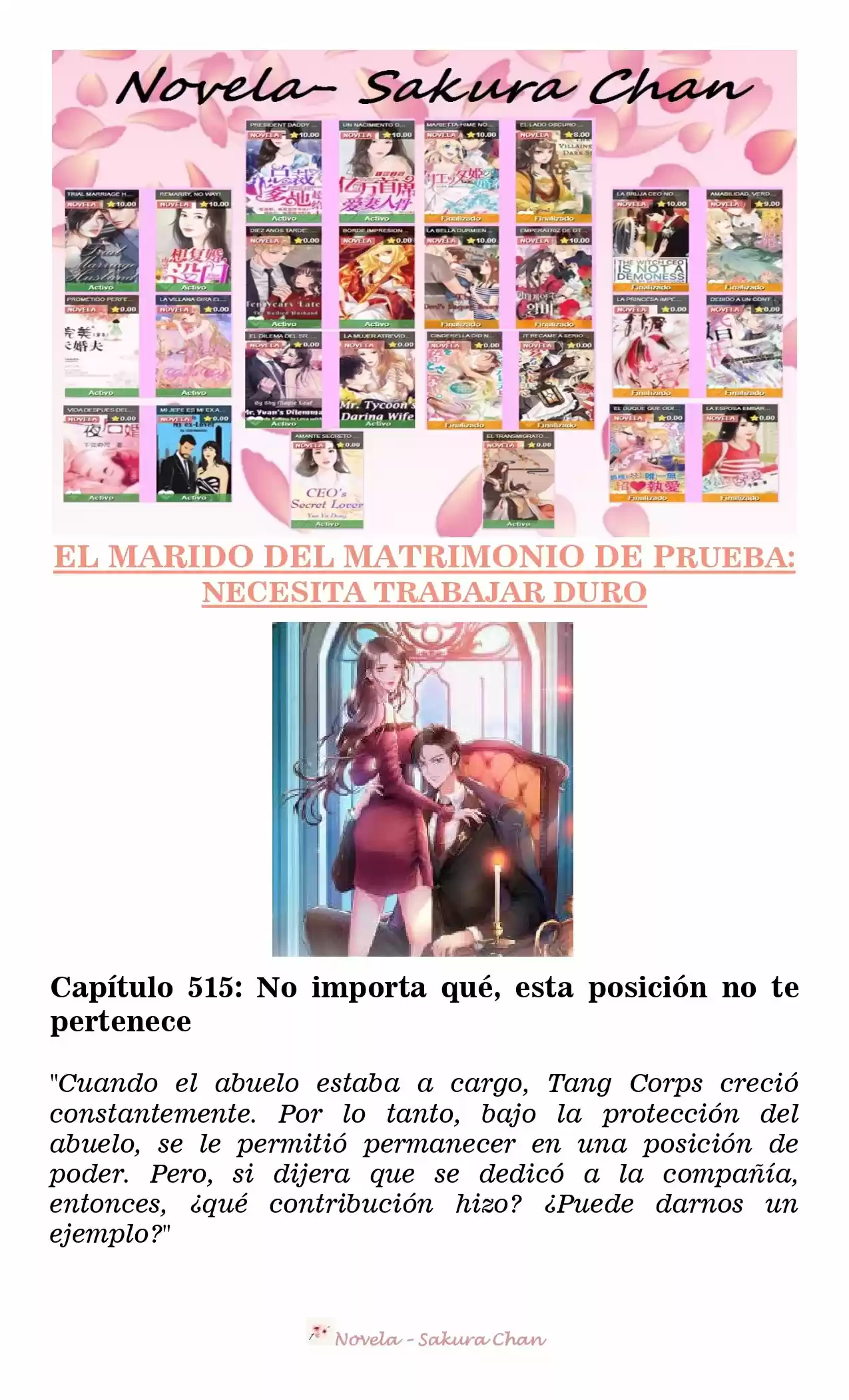 MARIDO DE PRUEBA: NECESIDAD DE TRABAJAR DURO (Novela) - Capítulo 515 - Página 1 - LectorTMOo