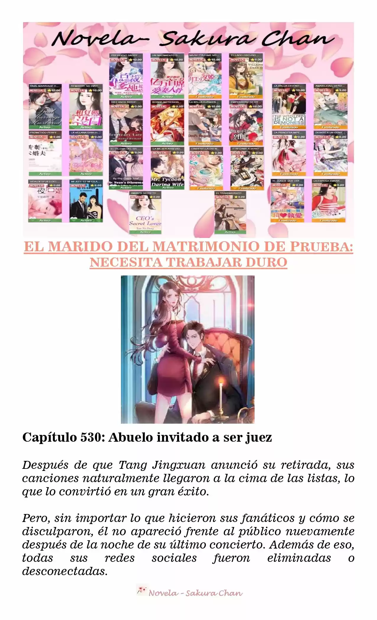 MARIDO DE PRUEBA: NECESIDAD DE TRABAJAR DURO (Novela) - Capítulo 530 - Página 1 - LectorTMOo