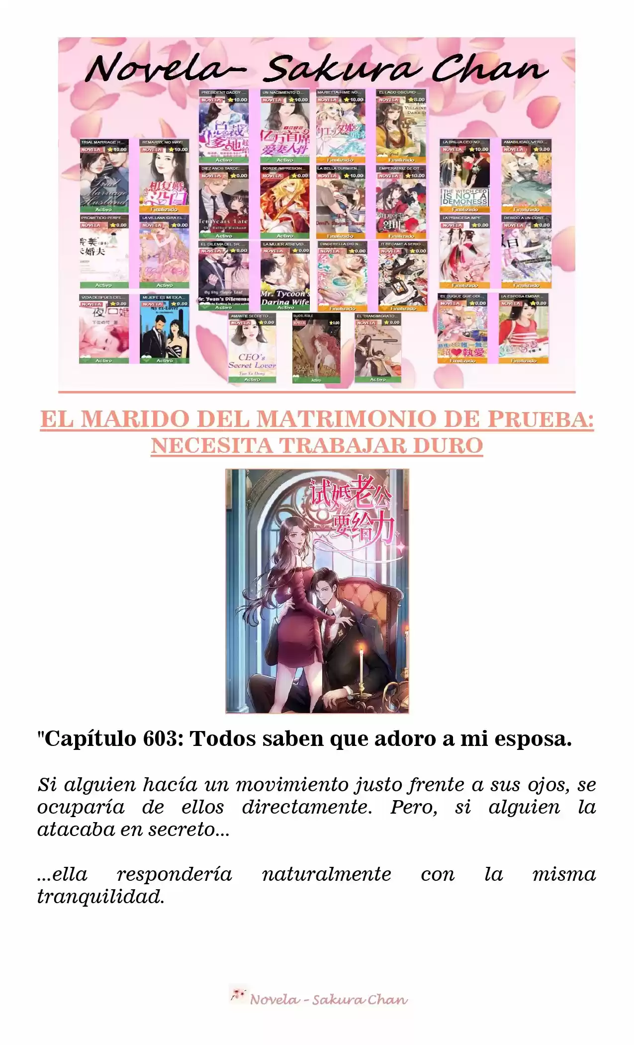 MARIDO DE PRUEBA: NECESIDAD DE TRABAJAR DURO (Novela) - Capítulo 603 - Página 1 - LectorTMOo