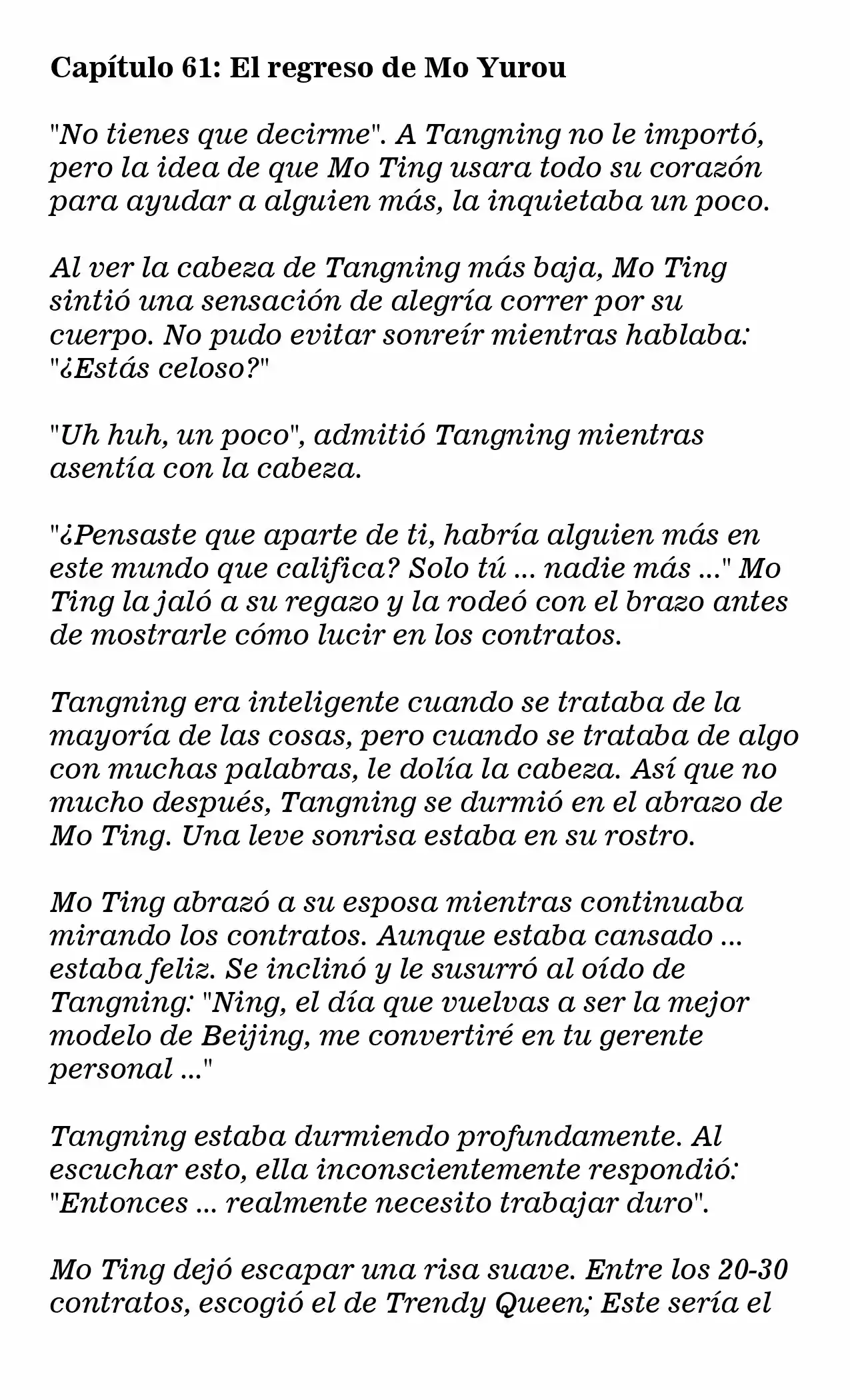 MARIDO DE PRUEBA: NECESIDAD DE TRABAJAR DURO (Novela) - Capítulo 61 - Página 1 - LectorTMOo