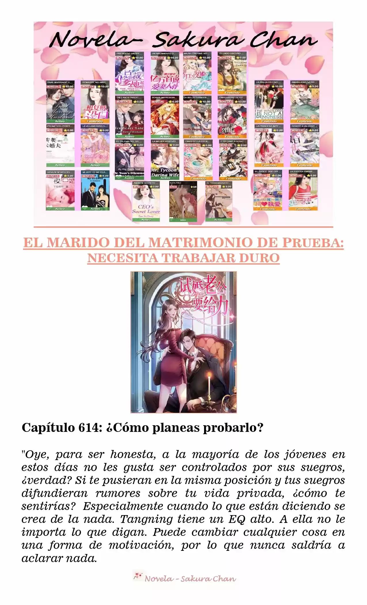 MARIDO DE PRUEBA: NECESIDAD DE TRABAJAR DURO (Novela) - Capítulo 614 - Página 1 - LectorTMOo