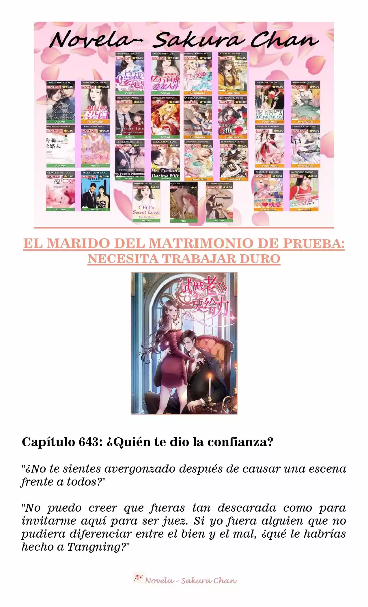 MARIDO DE PRUEBA: NECESIDAD DE TRABAJAR DURO (Novela) - Capítulo 643 - Página 1 - LectorTMOo