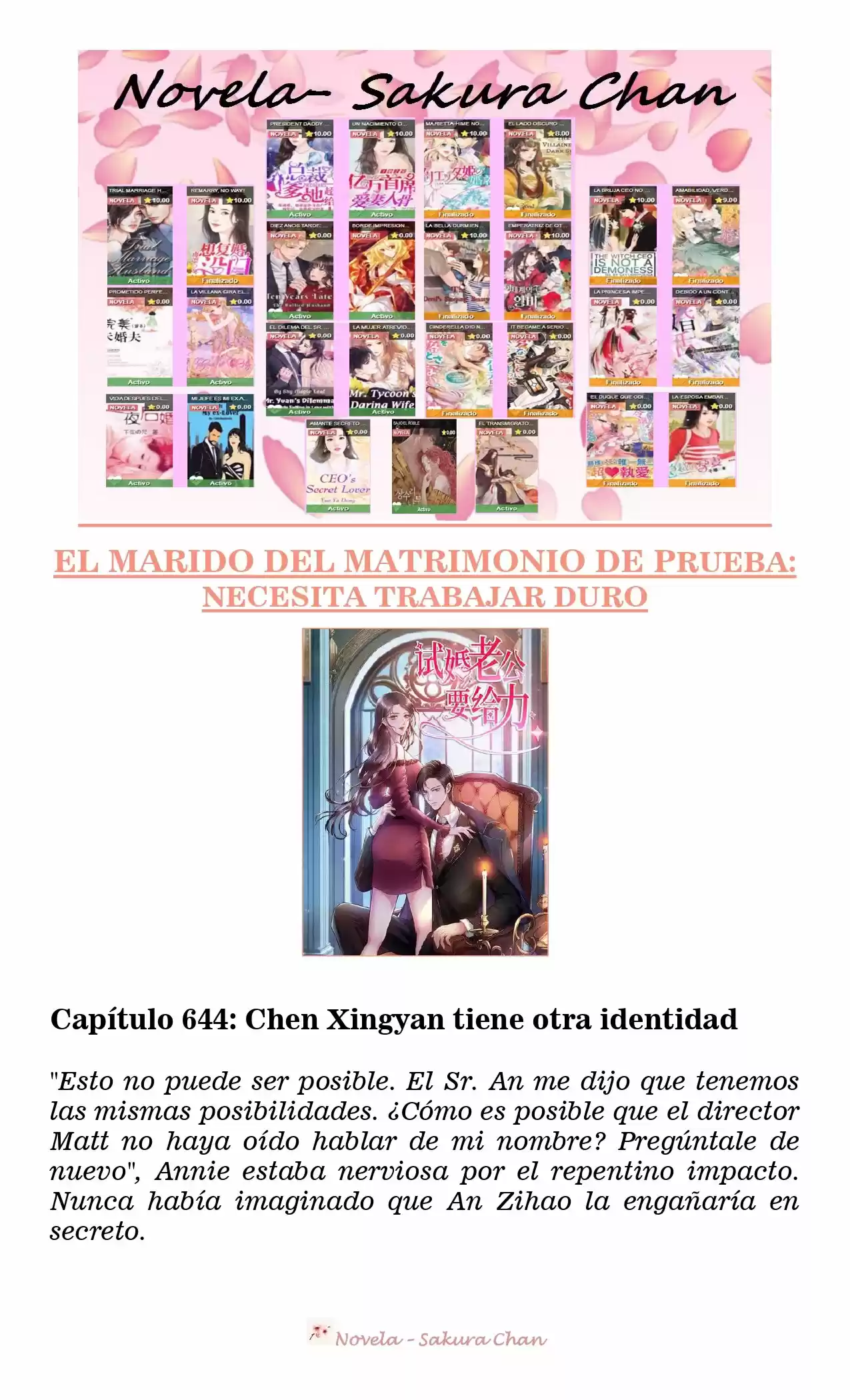 MARIDO DE PRUEBA: NECESIDAD DE TRABAJAR DURO (Novela) - Capítulo 644 - Página 1 - LectorTMOo