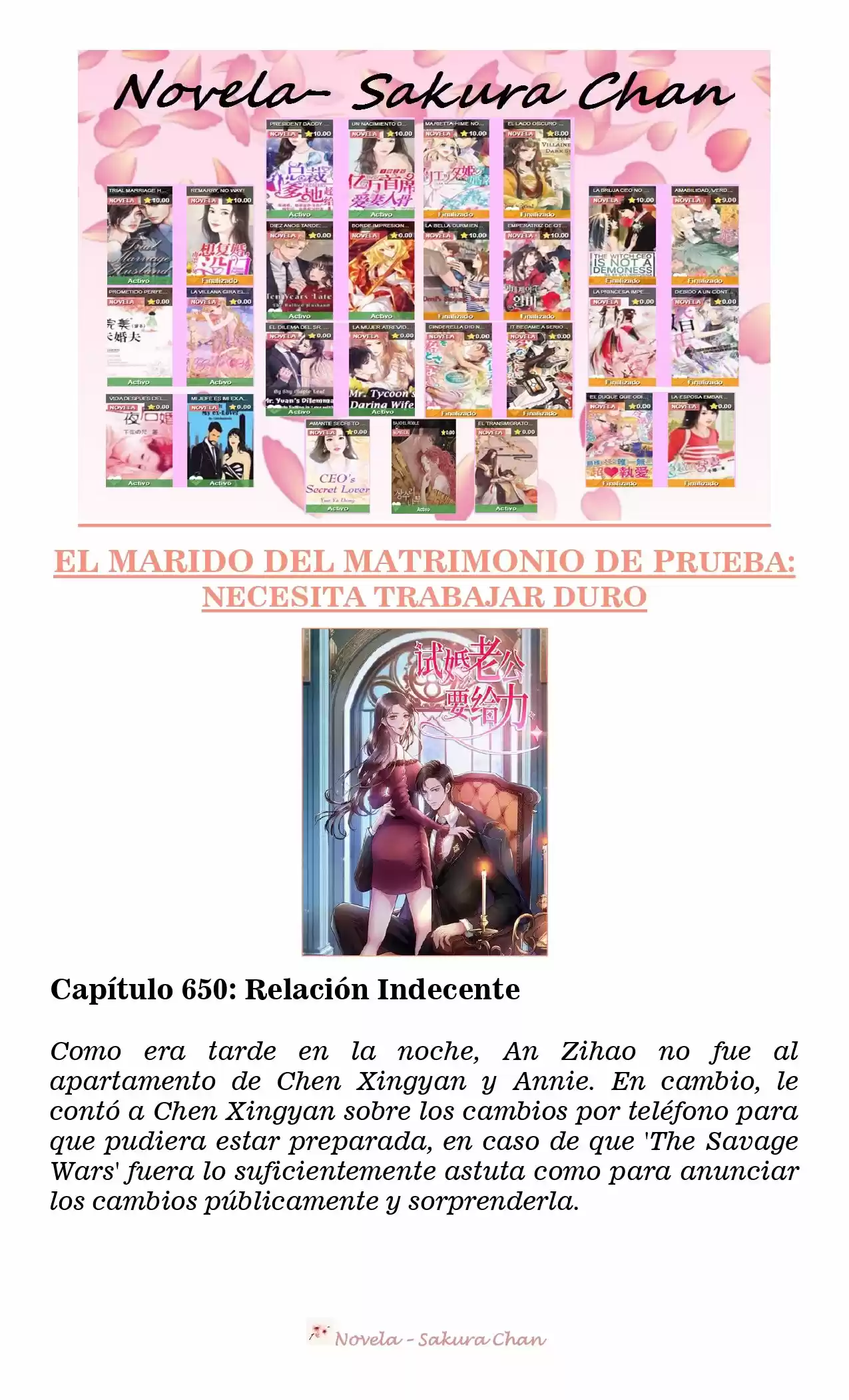 MARIDO DE PRUEBA: NECESIDAD DE TRABAJAR DURO (Novela) - Capítulo 650 - Página 1 - LectorTMOo