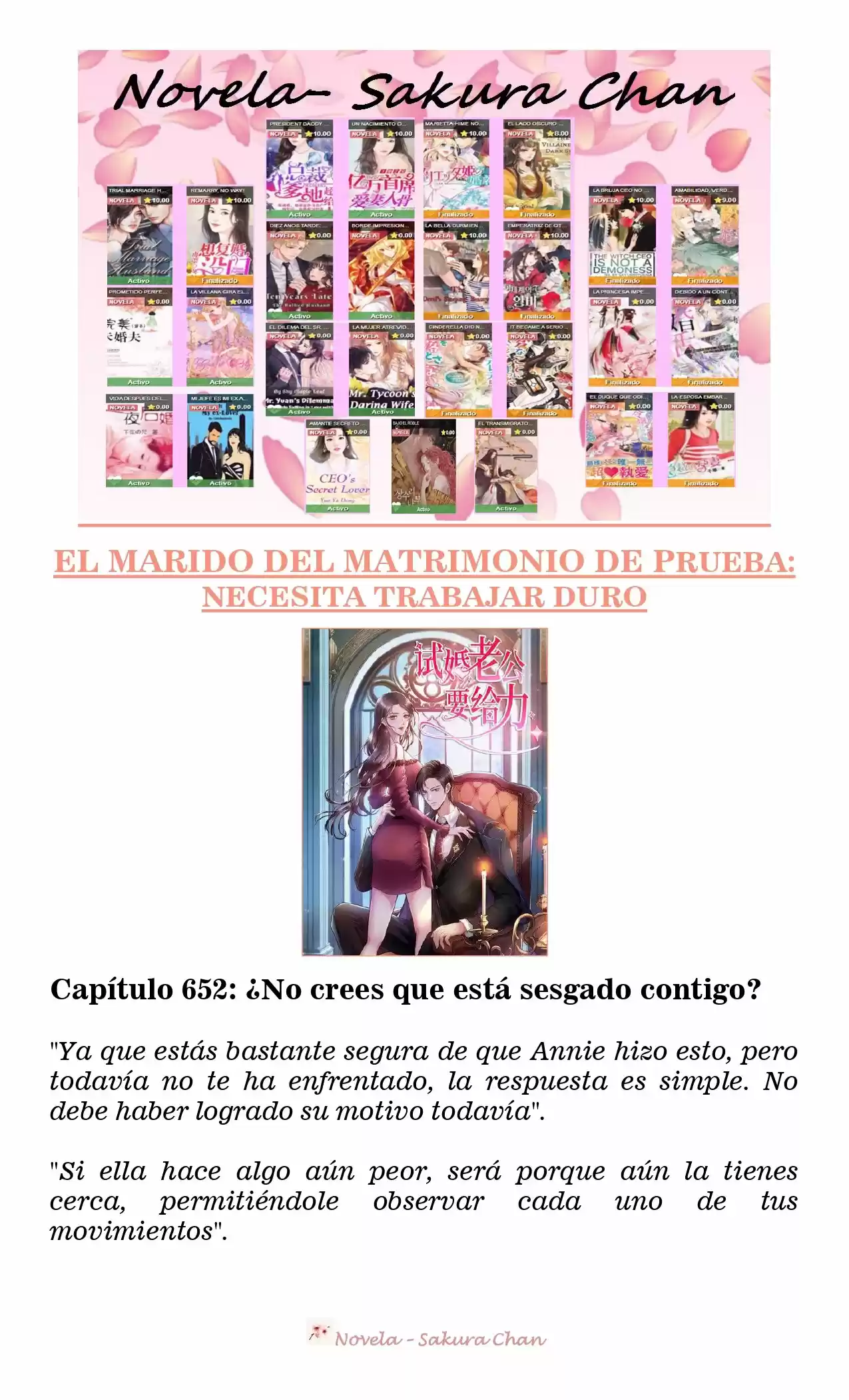 MARIDO DE PRUEBA: NECESIDAD DE TRABAJAR DURO (Novela) - Capítulo 652 - Página 1 - LectorTMOo