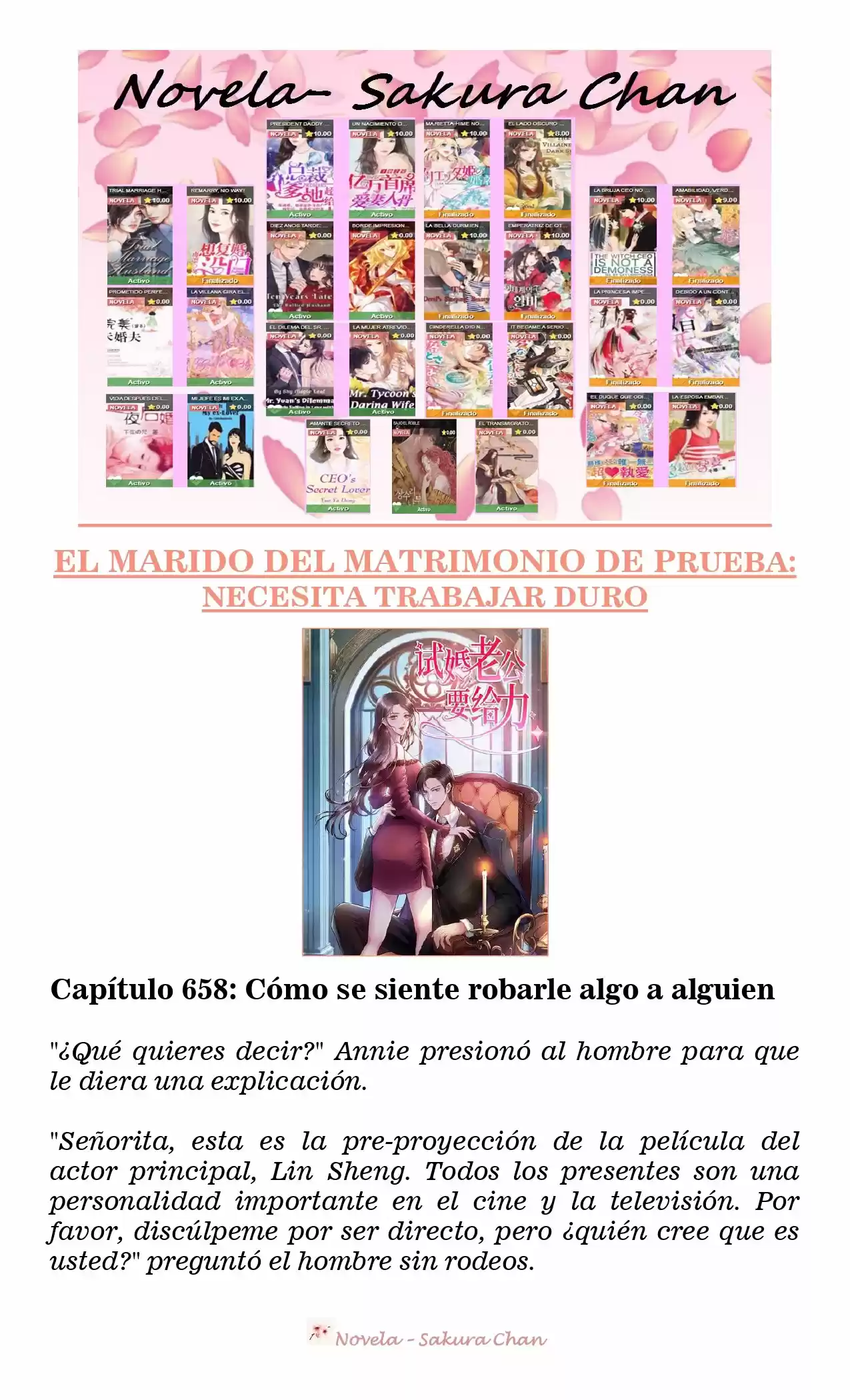 MARIDO DE PRUEBA: NECESIDAD DE TRABAJAR DURO (Novela) - Capítulo 658 - Página 1 - LectorTMOo